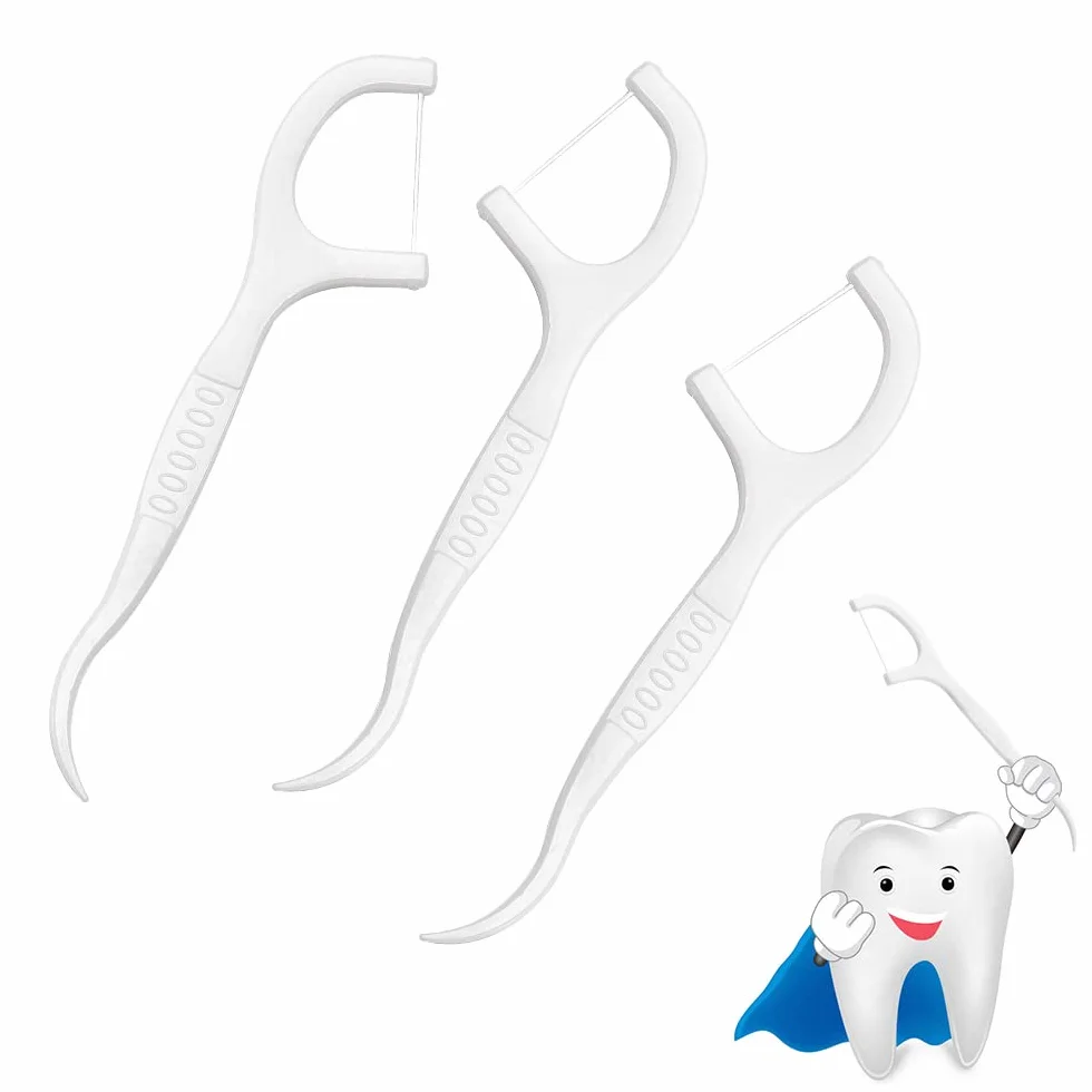 Filippo Bianchini 150 Pezzi Filo Interdentale Forcella Interdentale Bastoncini Portatili Cura Dentistica