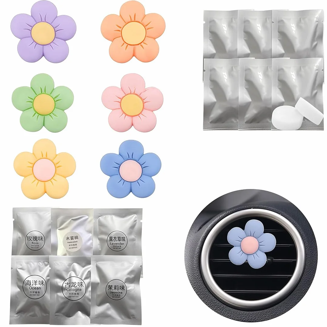 Car Aromaterapia Diffusore 6 Pezzi,deodorante per auto,profumatori auto,profumatore macchina,accessori auto donna,profumi auto,Ciondolo per Interni d'Auto
