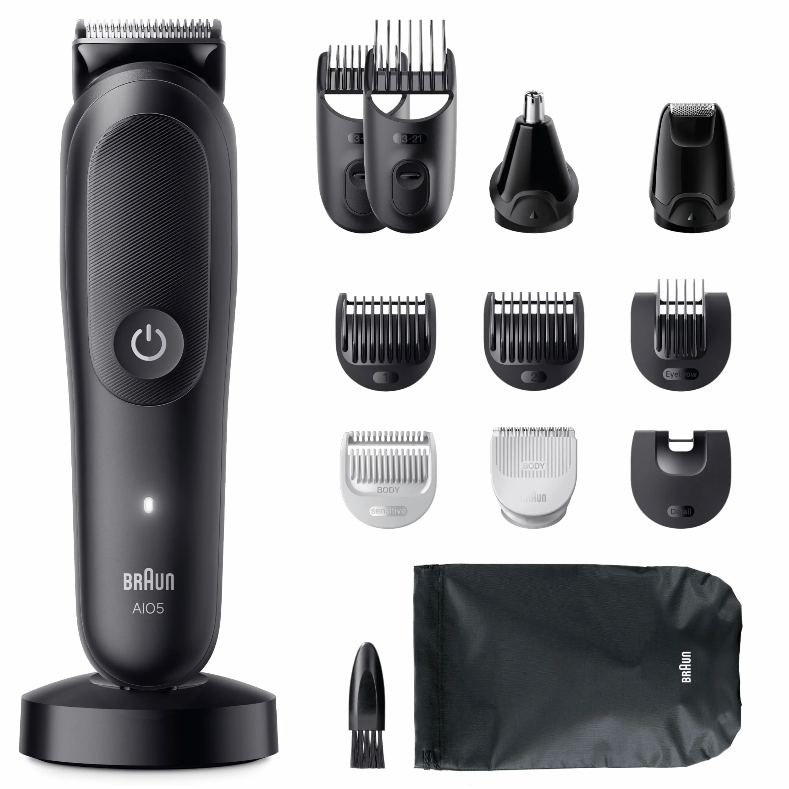 Braun Series 5 All-in-One Rifinitore 13in1 Rasoio Elettrico Barba e Capelli, Lama ProBlade, Wet&Dry, Nero