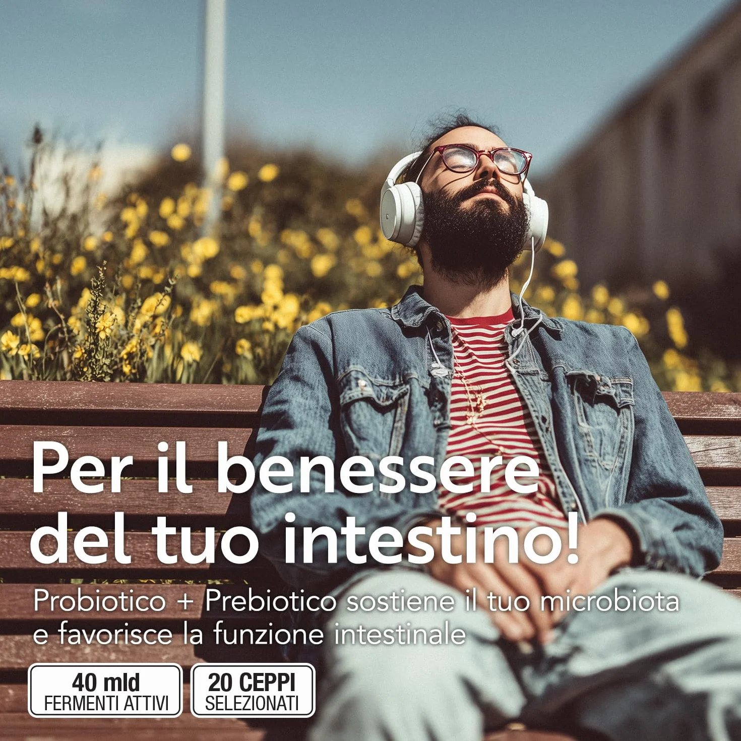 PiùLife Probiotici e Prebiotici 40 Miliardi UFC 20 Ceppi Inulina FOS 120 Capsule