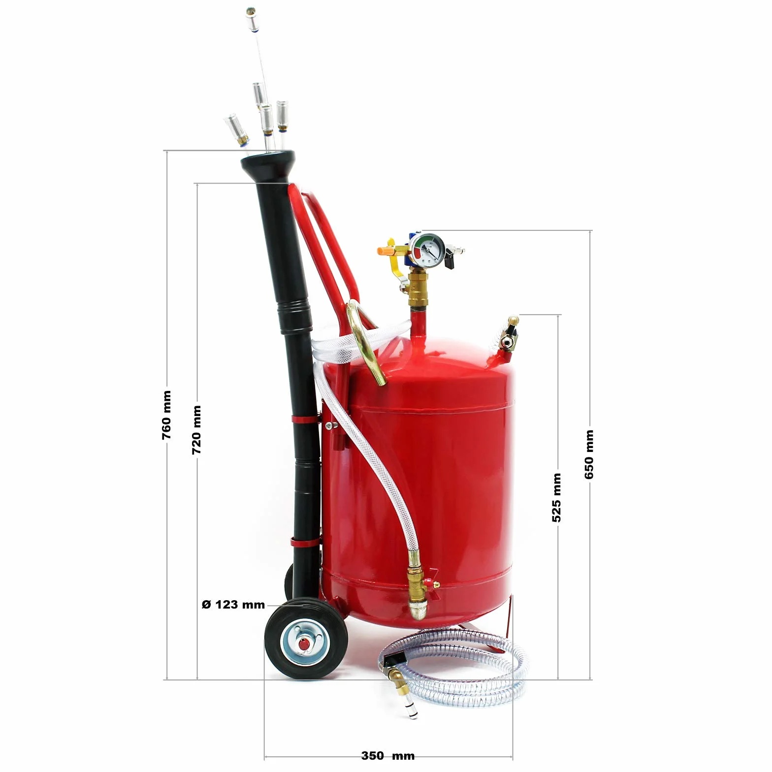 Wiltec Aspiratore Olio esausto 22,7 Litri Recuperatore per Cambio Olio Motore