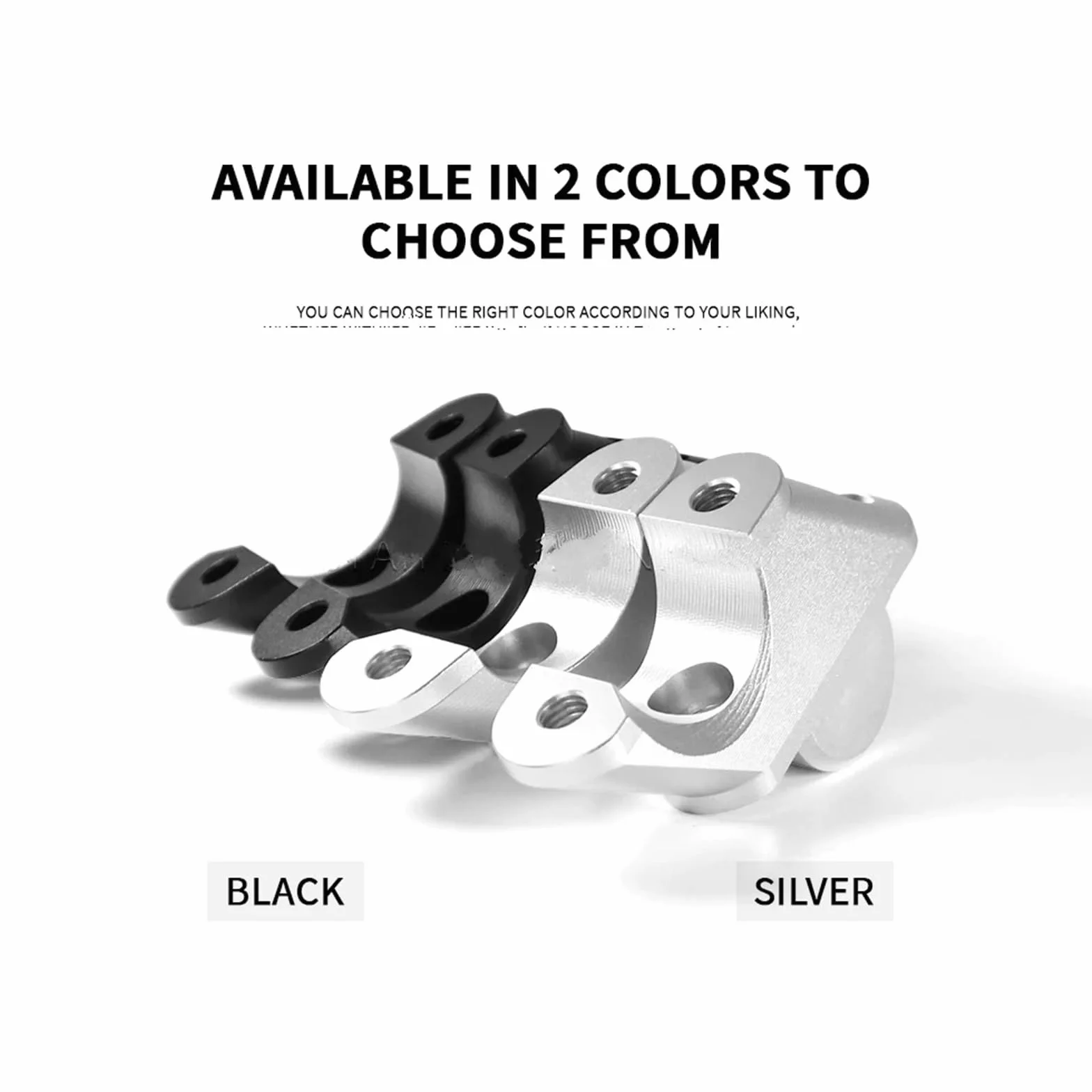 Riser Manubri Moto BMW R1200R LC 2015-2019 R1250R LC 2019-2023 Adattatore Manubrio Argento