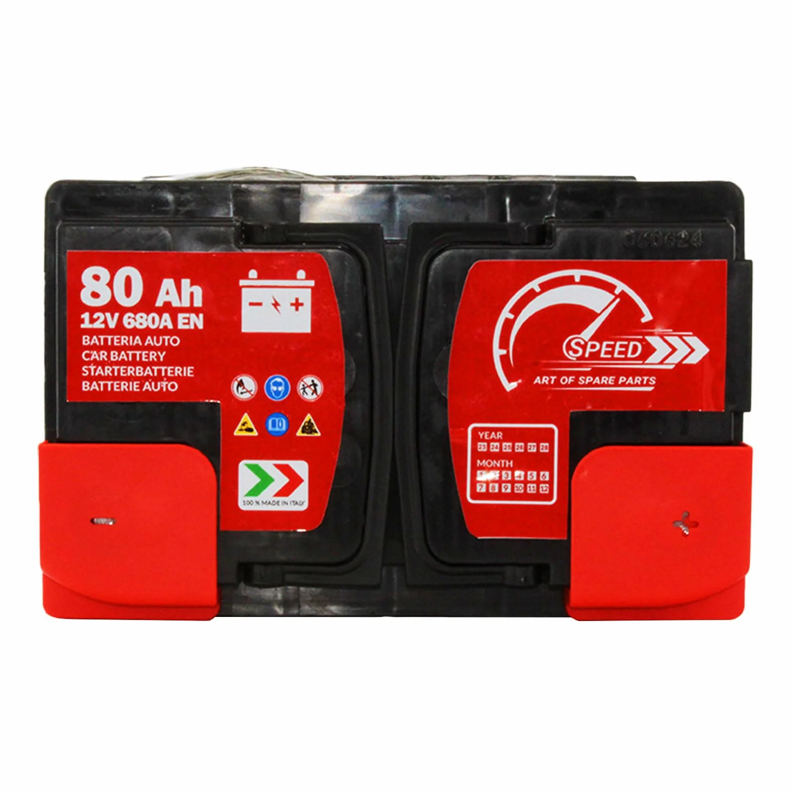 BATTERIA AVVIAMENTO AUTO ORIGINALE SPEED L3 80AH 12V 680A POLO POSITIVO A DESTRA (278x190x175)