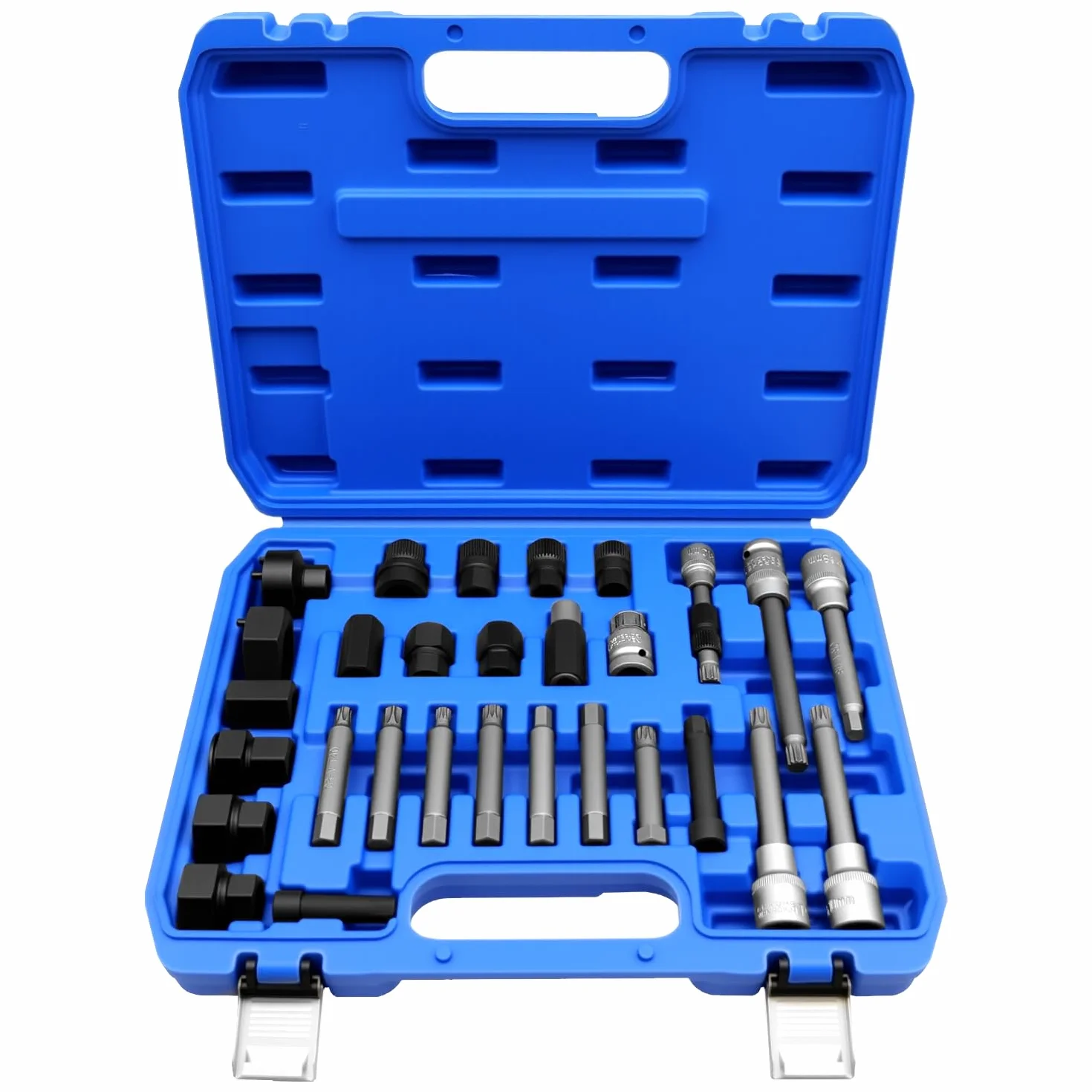 ZKTOOL 30PCS Strumenti per la Rimozione della Puleggia Alternatore Automobilistico, Rimozione Frizione Generatore, Estrattore del Volano, Set Strumento per la Puleggia della Cinghia del Generatore