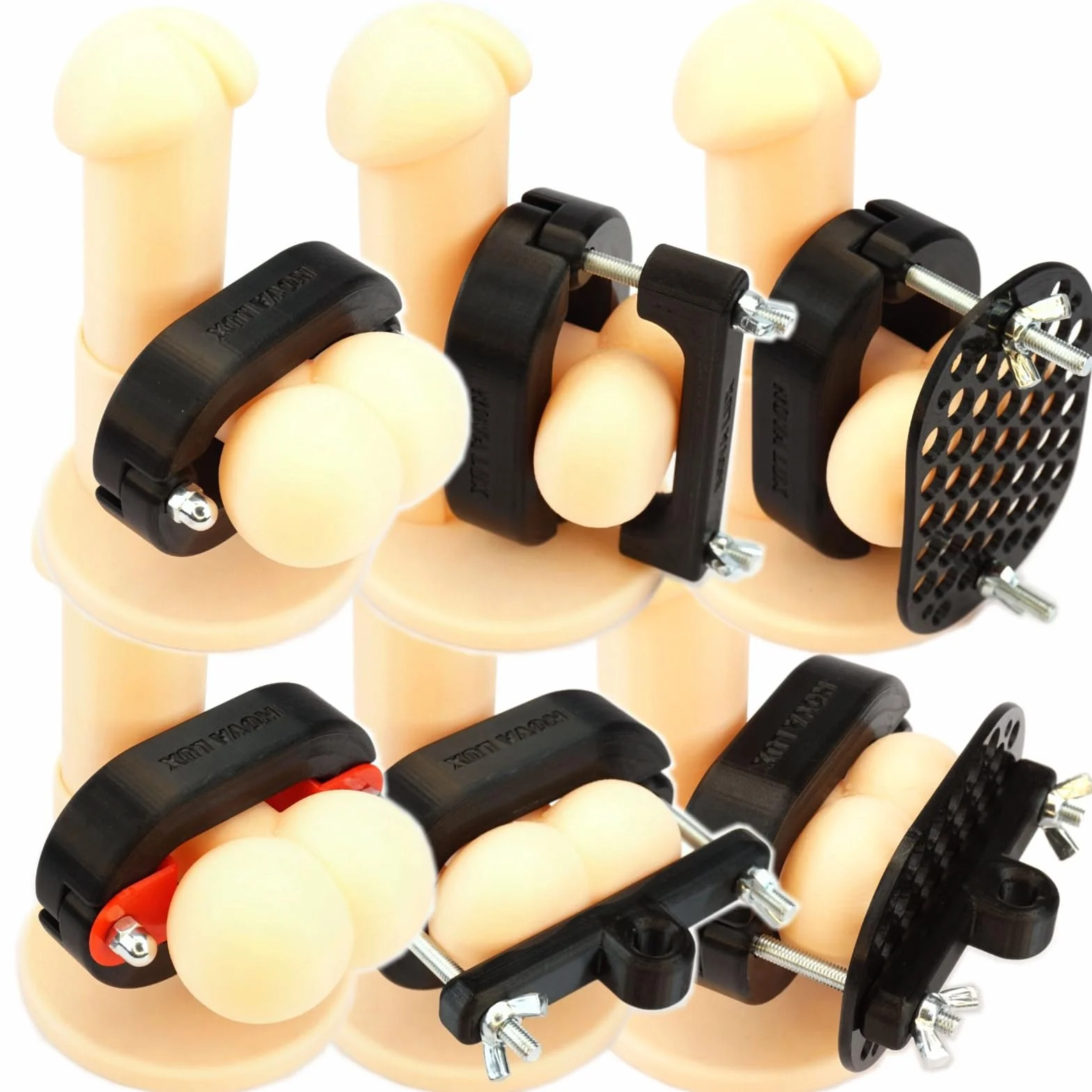 Nova Lux GRIP-MAX-RANGER Morsetto per scroto Set z Anello di Serraggio CBT