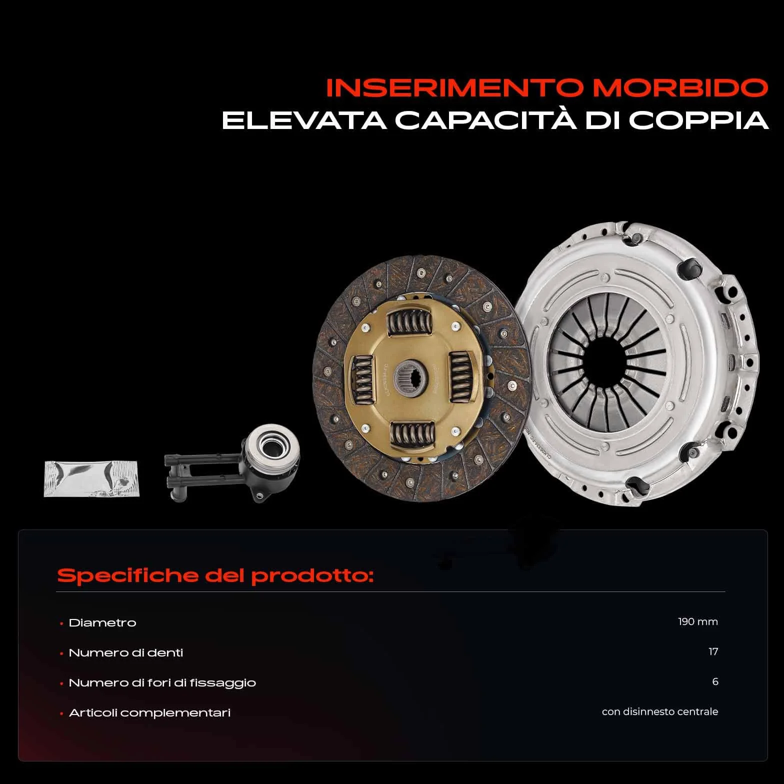 Frankberg Frizione Set frizione Compatibile con 2 DY Fiesta V JD JH Fusion JU KA RB Fiesta IV Sì JB Replace# 1075776