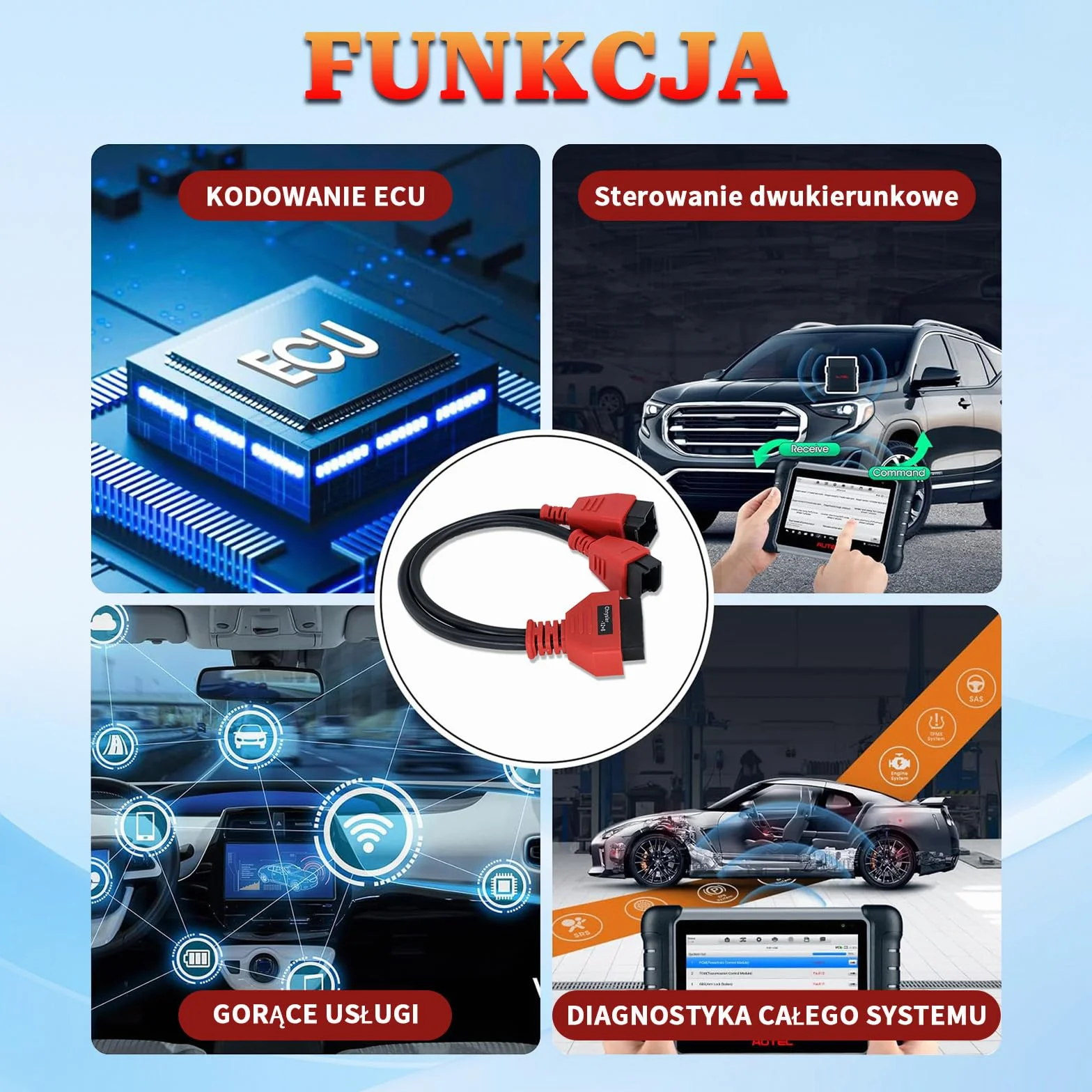 Adattatore Bypass Sicurezza Chrysler Gateway Connettore per Autel Maxisys FCA 12 8 Jeep Gladiator Wrangler JL Ram1
