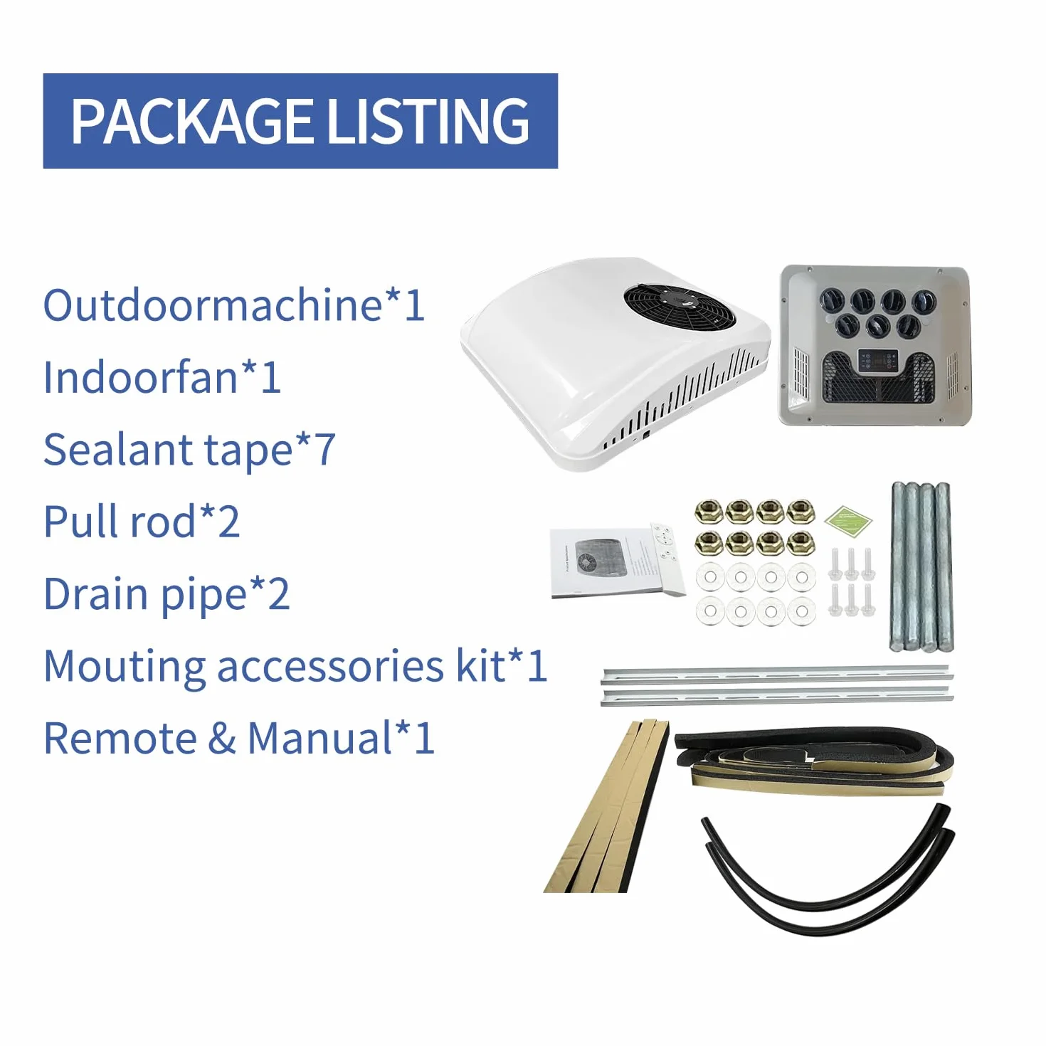 Condizionatore d'aria 8800 BTU 12V per camper parcheggio
