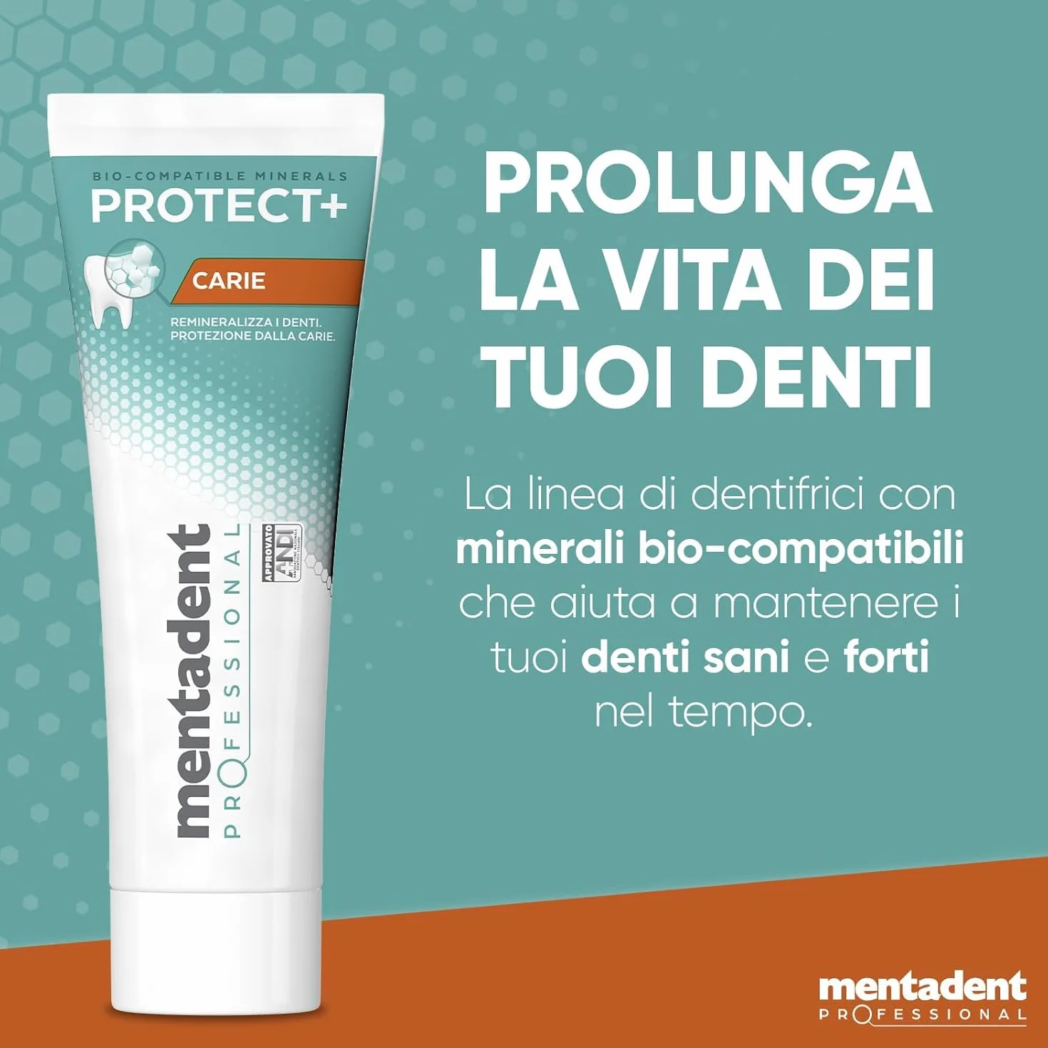 Mentadent Professional Dentifricio Protect+ Carie 2x75 ml