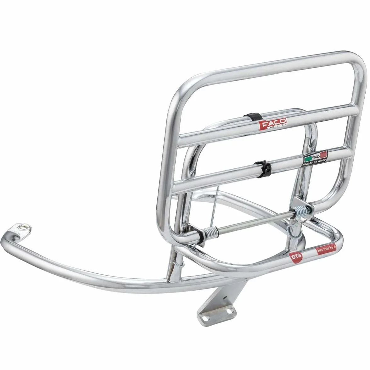 Portapacchi Cromato Posteriore Faco compatibile con Vespa GTS Super Sport HPE GTV 2005-2024 a con ribaltina
