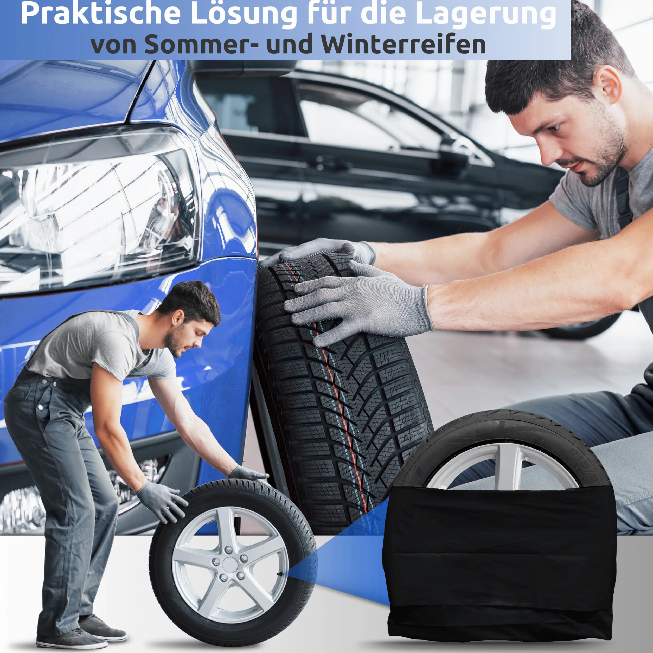 Set di 4 Borse per Pneumatici Extra Resistenti JK Trade® per 16-22 Pollici