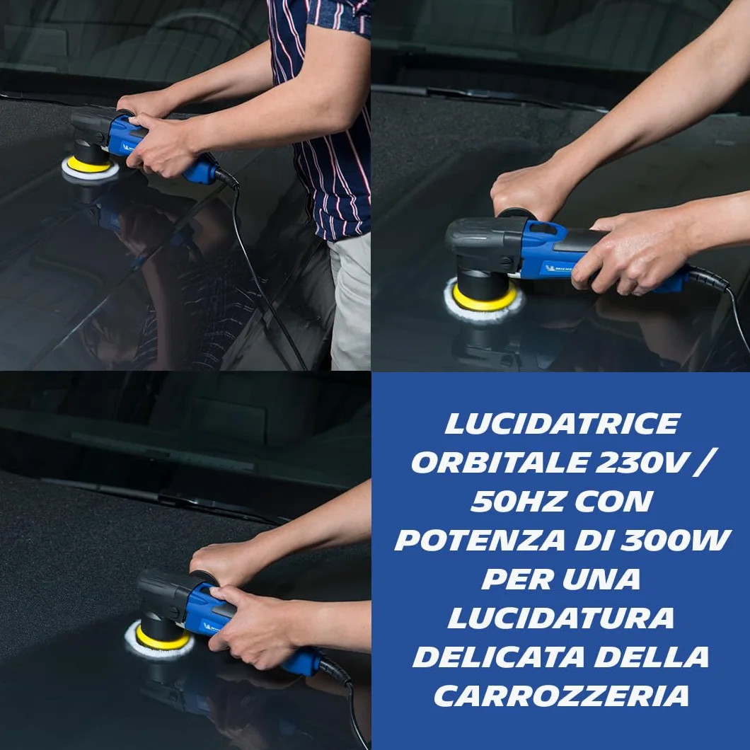 MICHELIN 8524 Lucidatrice orbitale 230V 300W per carrozzeria, diametro 75 mm