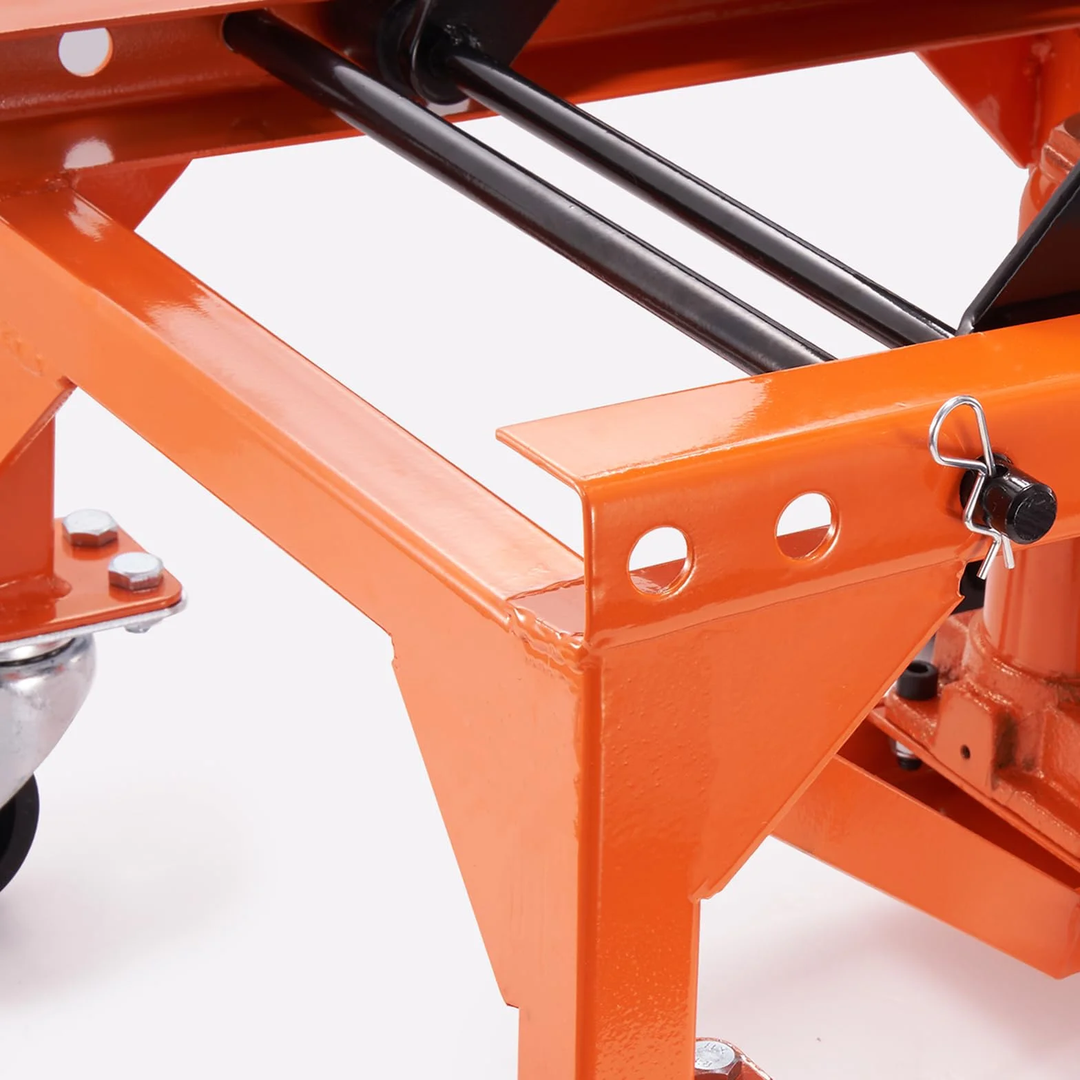 VEVOR Ponte Sollevatore Idraulico a Forbice per Moto da Officina Capacità Max. 158kg Altezza Regolabile 34-90,5 cm, Ponte Sollevatore Alzamoto da Officina Operazione Idraulica Piattaforma 41,5 x 35 cm