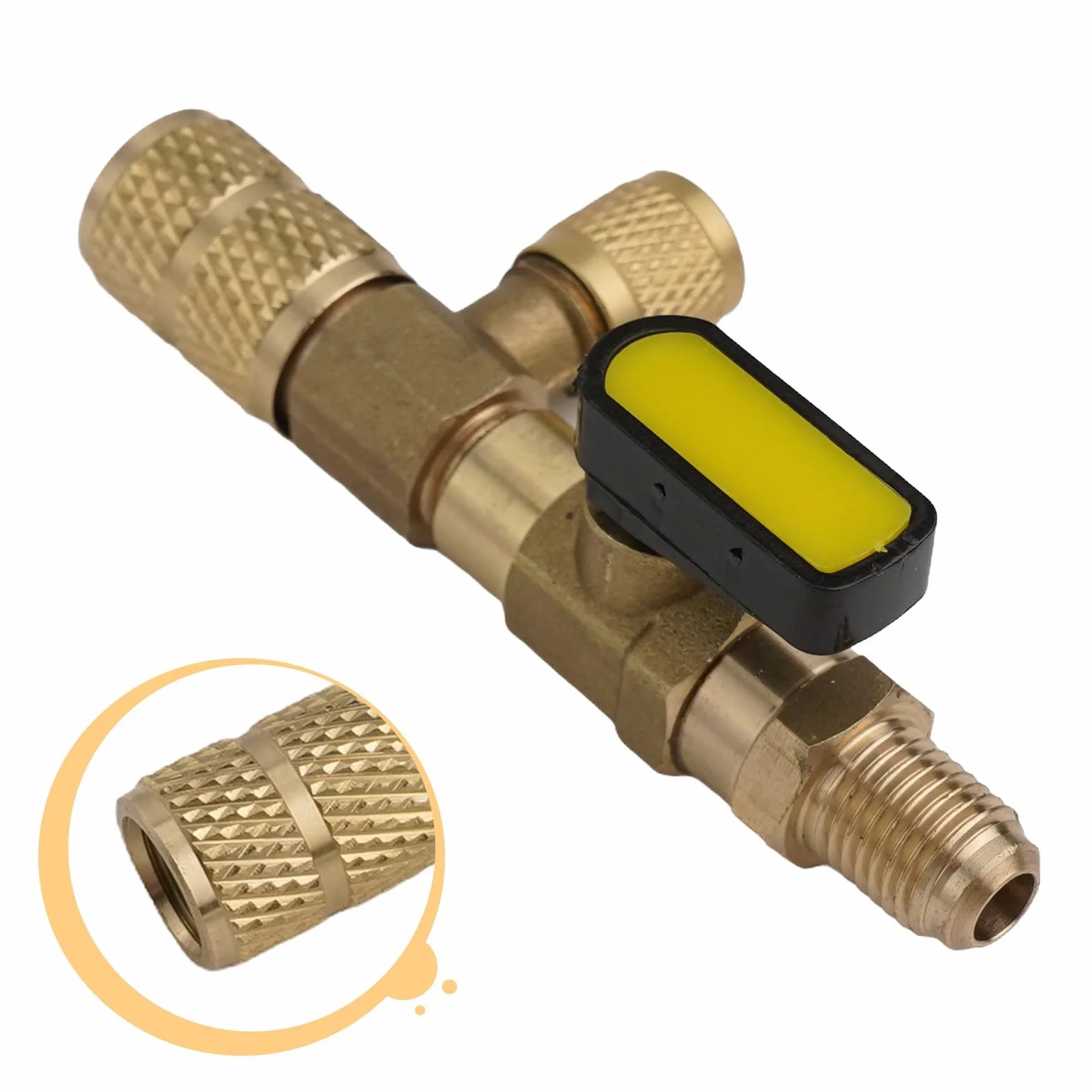 Kit di montaggio con doppio adattatore SAE 1/4 e 5/16 pollici per condizionatori d'aria HVAC R12 R22 R404 R407 R410 R32