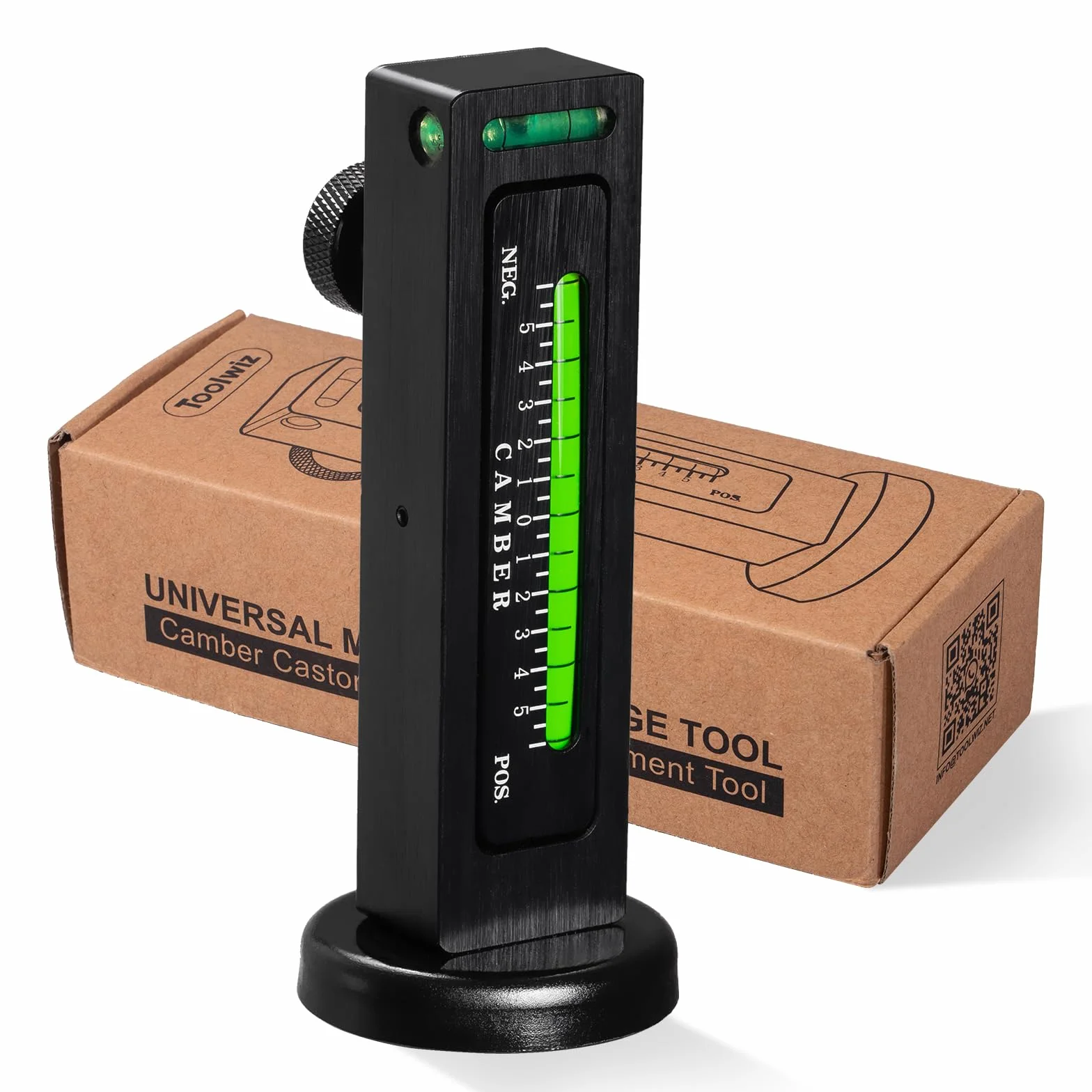 Toolwiz Calibro Magnetico Regolabile Nero per Allineamento Ruote Auto Camber Strumento