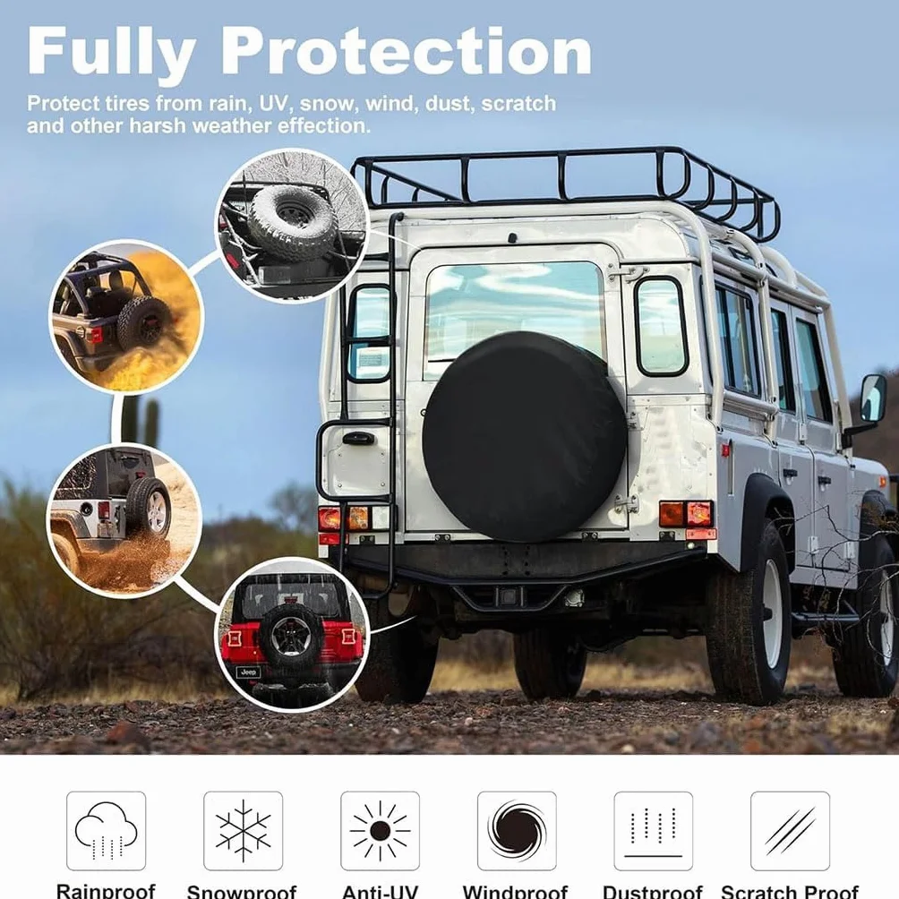 Suzuki Jimny GJ FJ Samurai Copriruota Ricambio Nero Pelle 14 cali 24-27