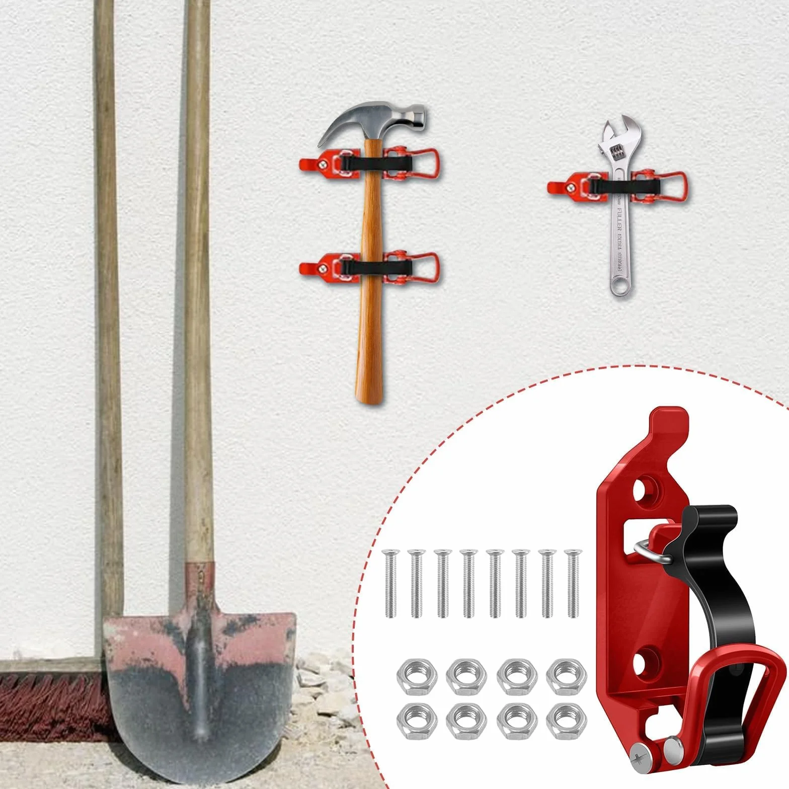 4 supporti per pala, supporto per pala per barre portatutto, accessori per barre portatutto Shovel Mount per Roof Rack, barre portapacchi per pala per barre portatutto barche attrezzature militari