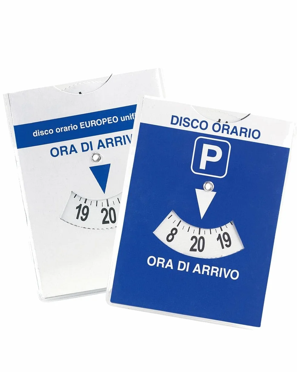Disco Orario Auto Europeo Unificato 15x12 cm PAIF con Busta Protettiva PVC