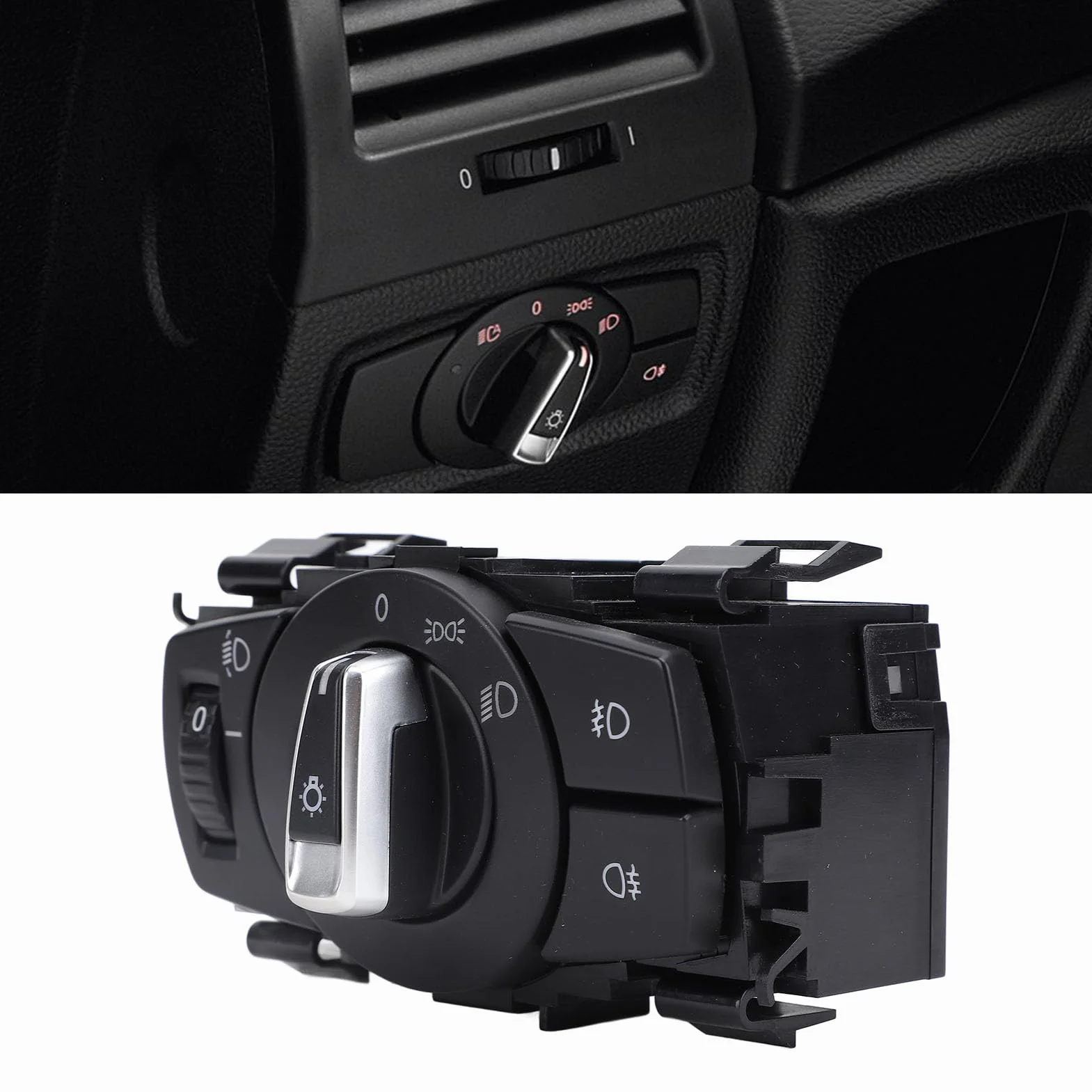 Unità di Controllo Interruttore Fari 61319169405 per BMW Serie 1 E82 E88 Serie 3 E90 E91 LCI