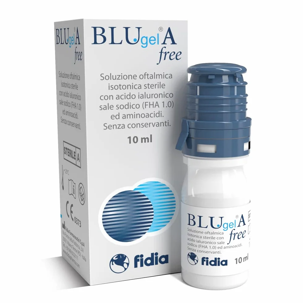 Fidia Farmaceutici Blu Gel A Free Soluzione Oftalmica Isotonica Sterile 10 ml con Acido Ialuronico