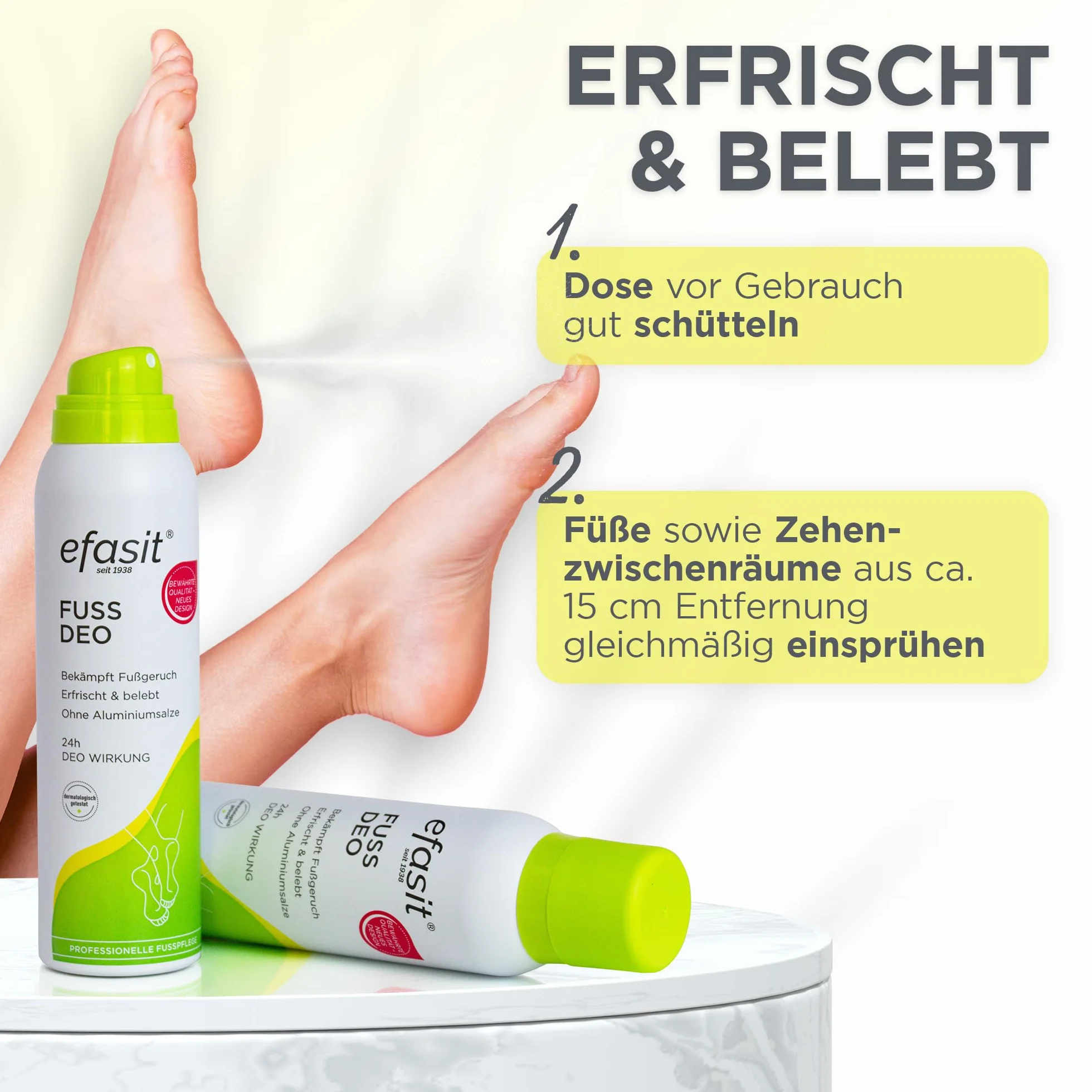 efasit Deodorante per piedi Effetto 24 ore 150 ml senza sali di alluminio