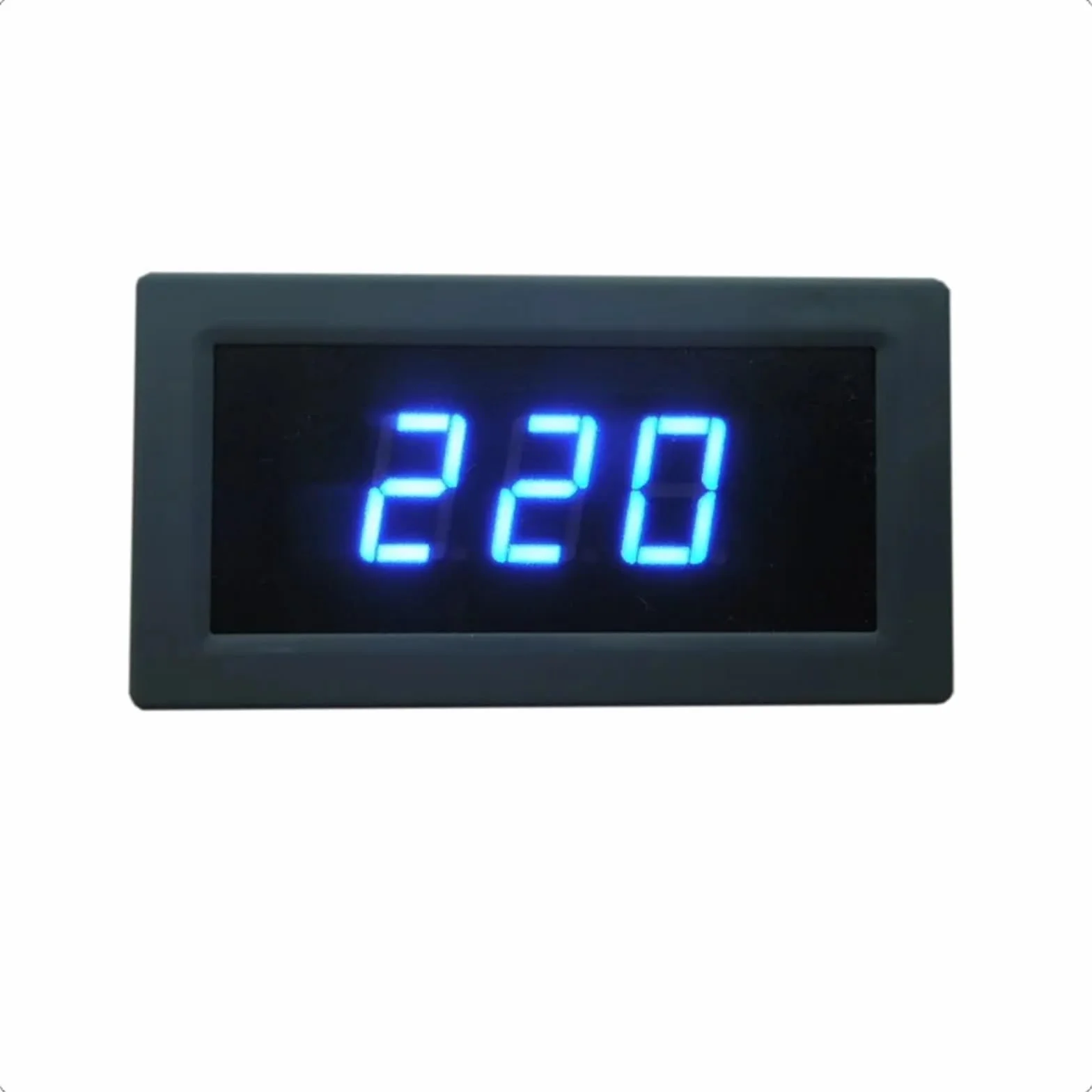 Voltmetro digitale LED AC 30-500V Misuratore di tensione 240V 380V Completamente chiuso Rosso Blu Cifre Voltmetro Indicatore di tensione Tester(Blue)