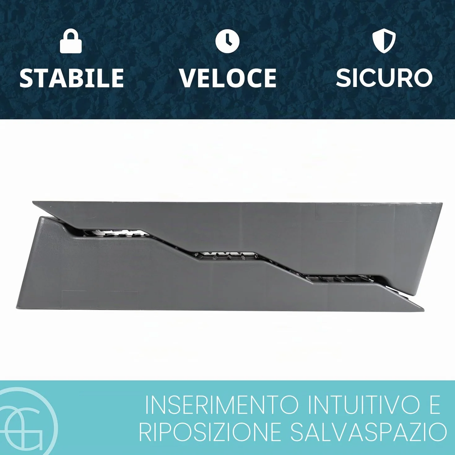 AG Automotive Cunei di Salita per Camper Caravan Womo Grigio