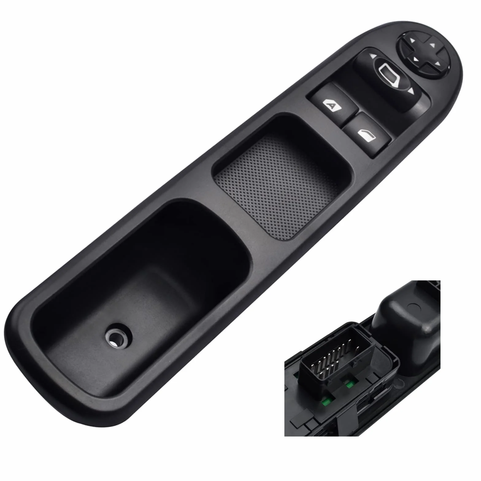 Geloo 6554.QC Alzacristallo Anteriore Sinistro Drive Interruttore Finestre Elettriche Alzacristalli Power Master per Peugeot 207 2007-2014 per Citro enC3 per Picasso
