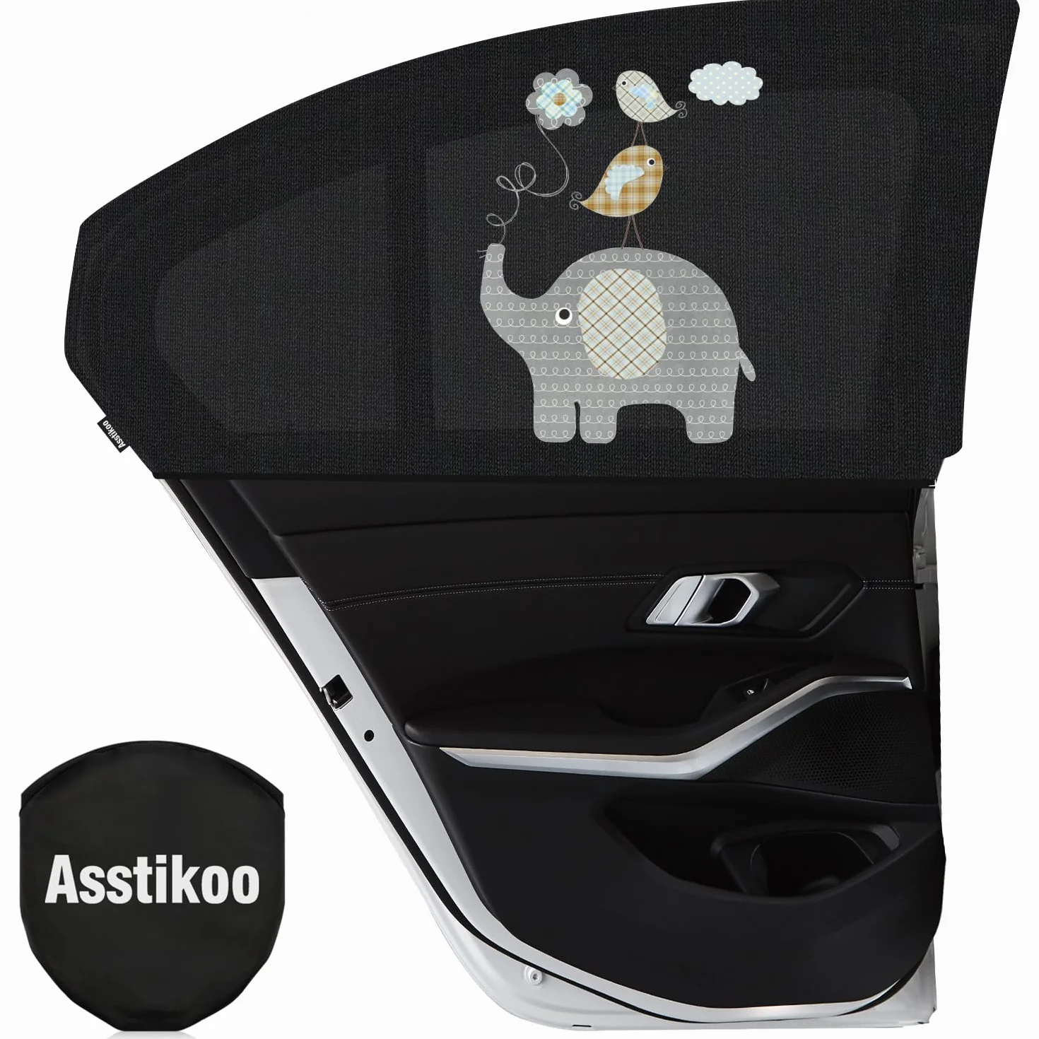 Parasole Auto Bambini 2 Pezzi Anti-UV Anti-Zanzara Tendina Laterale