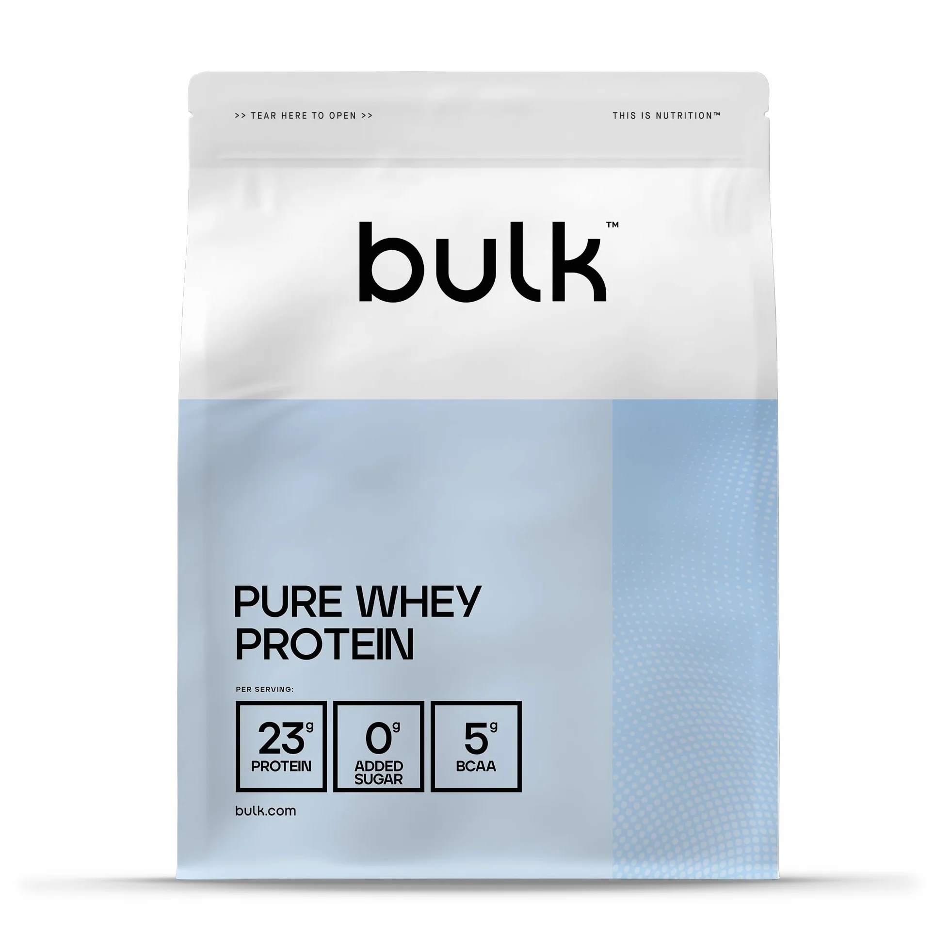 Bulk Pure Whey Protein Powder Vanilla 23g Protein 5g BCAAs per Scoop 1kg
