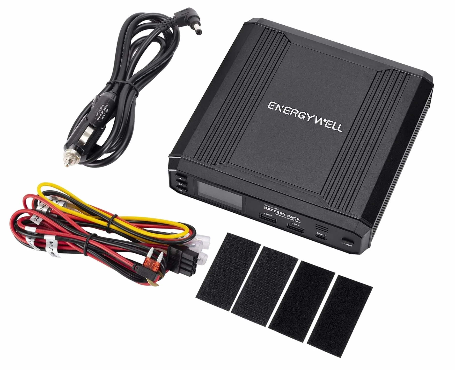 Batteria esterna EnergyWell P6 8000 mAh Dashcam USB x 2 USB C LCD Screen