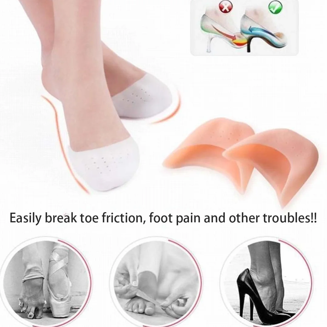 Silicone Gel Toe Saver Forefoot Pads Metatarsal Pads for Ballet Shoes Classical Dance Salvapunte