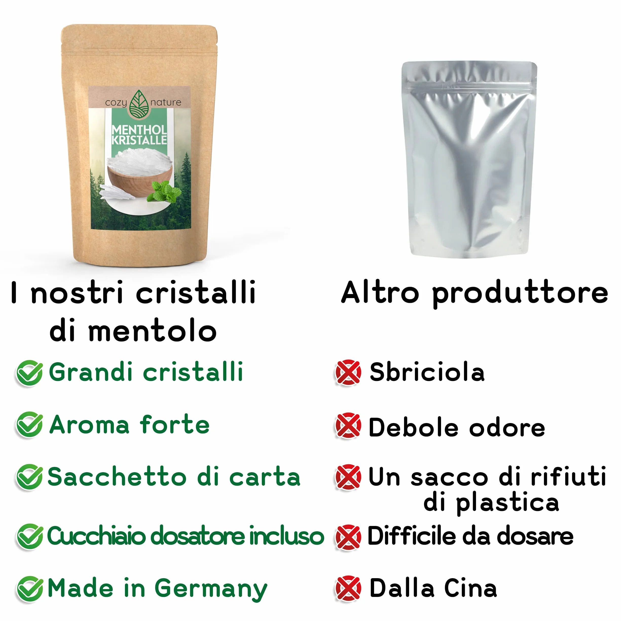 CozyNature Cristalli di mentolo per sauna 100 Grammi