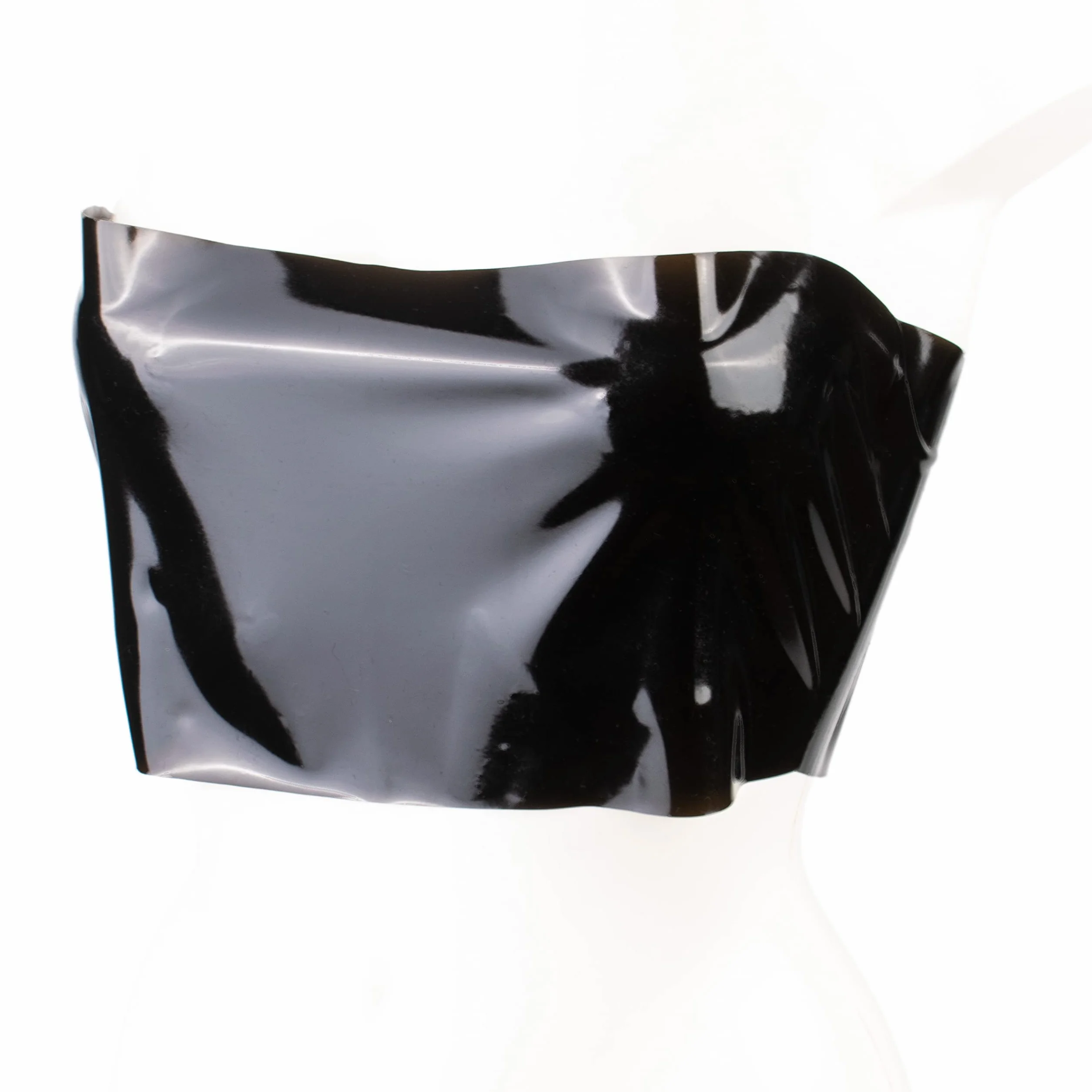 Rubberfashion Lattice Breve Bustier Sexy Tubo di Gomma Seno Gonna Corta