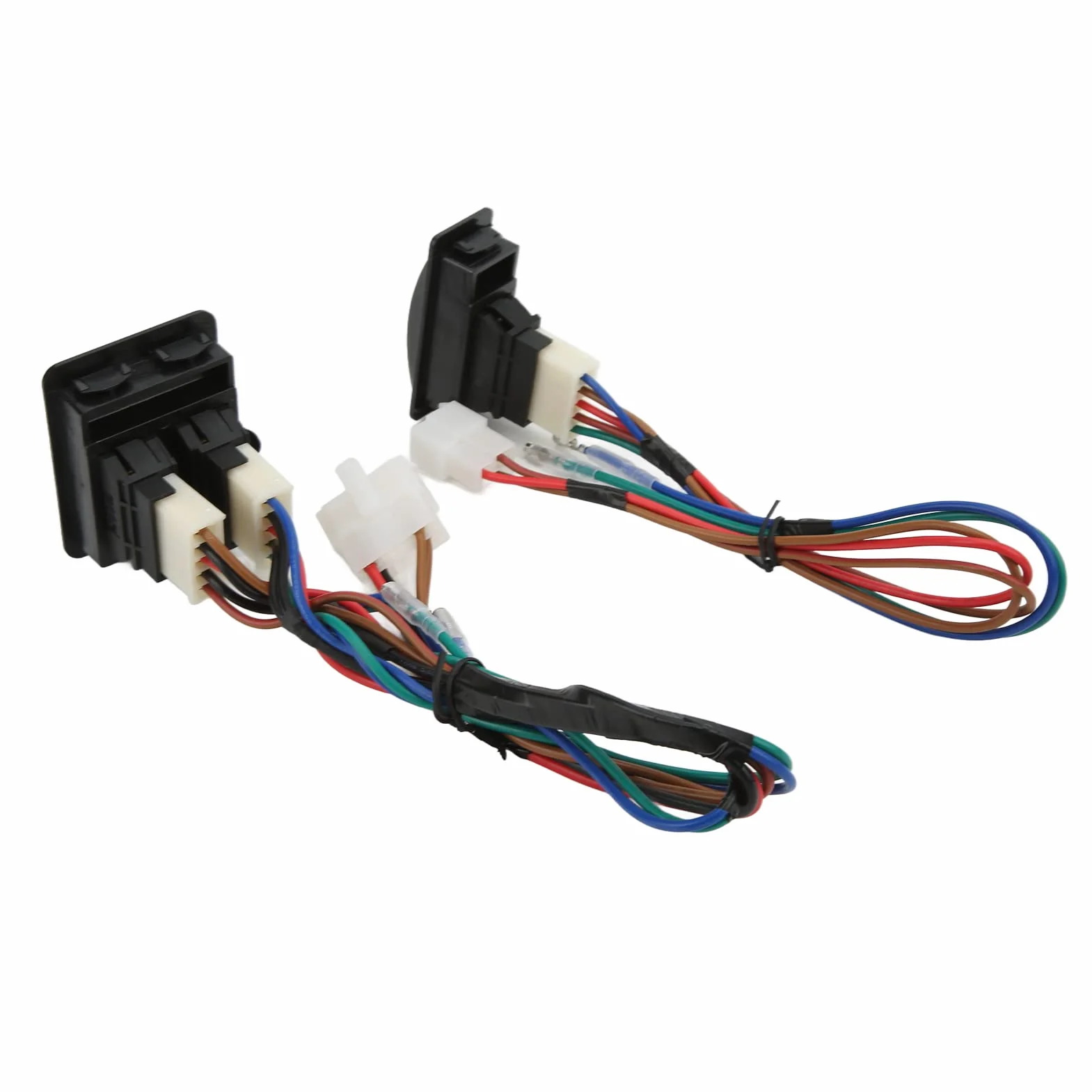 aqxreight Interruttore Alzacristallo Elettrico per Auto, Kit Regolatore Interruttore Alzacristallo Elettrico Universale da 5 Pezzi con Cablaggio per 2 Porte