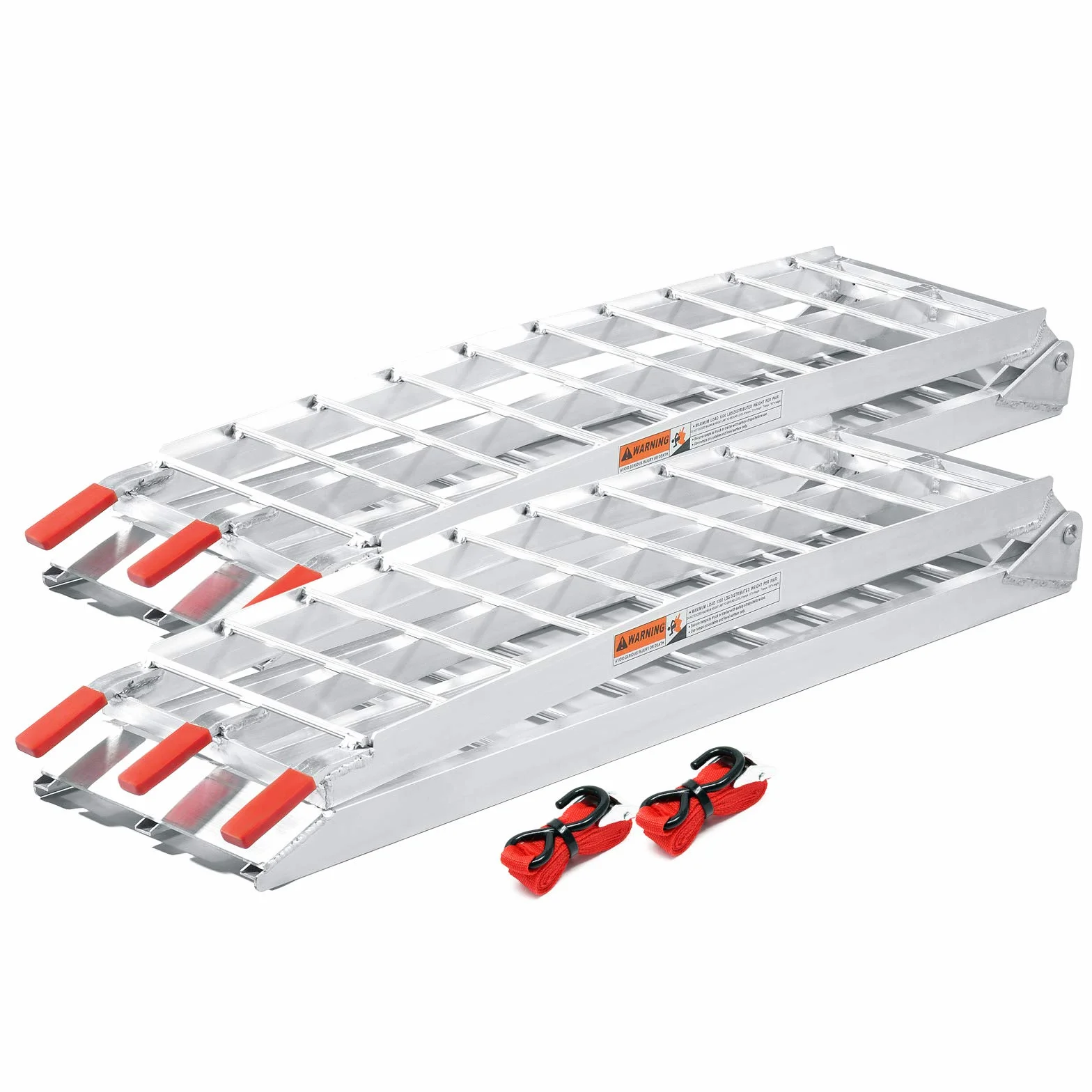 2x rampe di carico pieghevoli per moto e ATV Con piedi 226 cm In alluminio Portata max 1360 kg