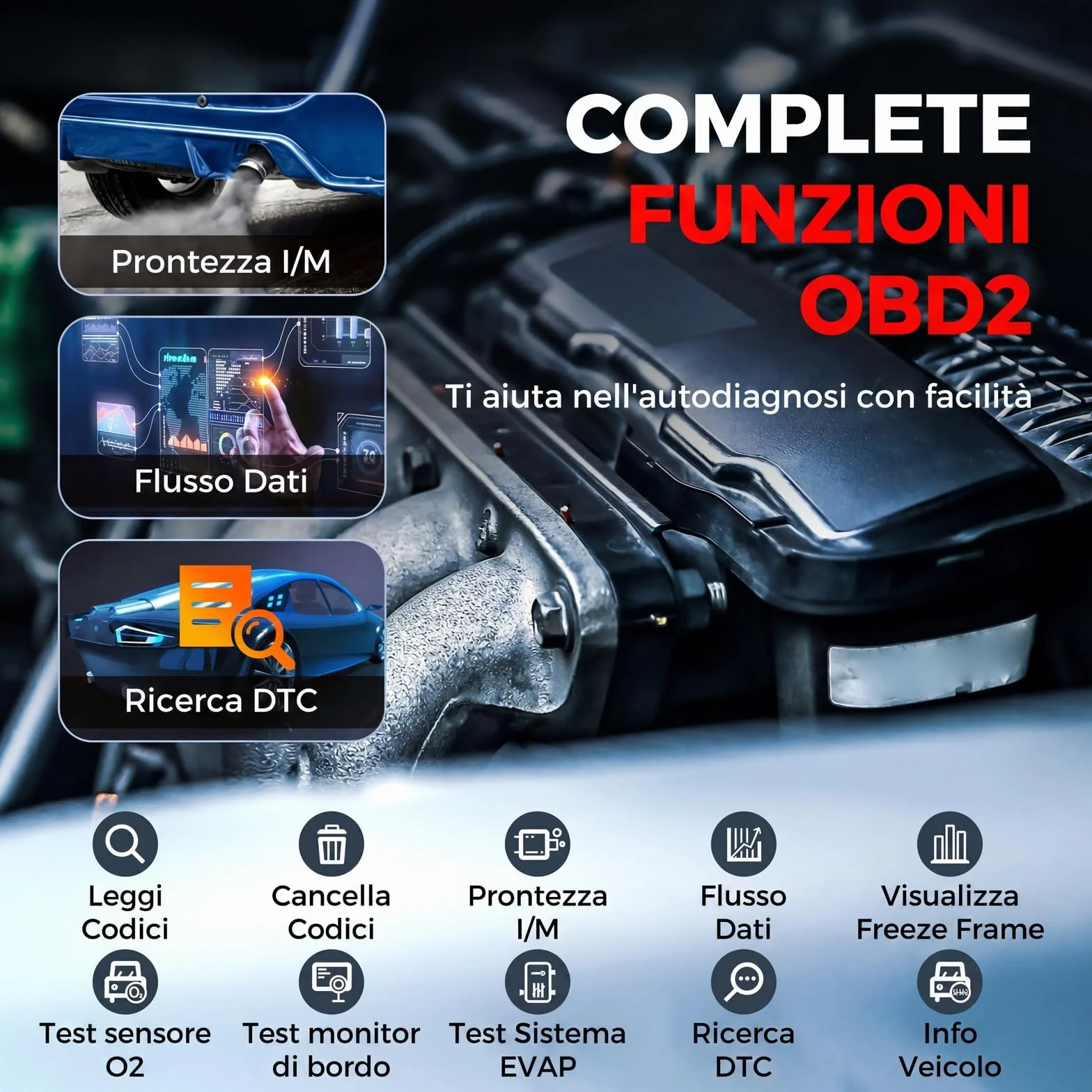 LAUNCH CRP123X V3.0 64G OBD2 Diagnostica Professionale 4 Sistemi Reset EPB DPF Olio SAS BMS