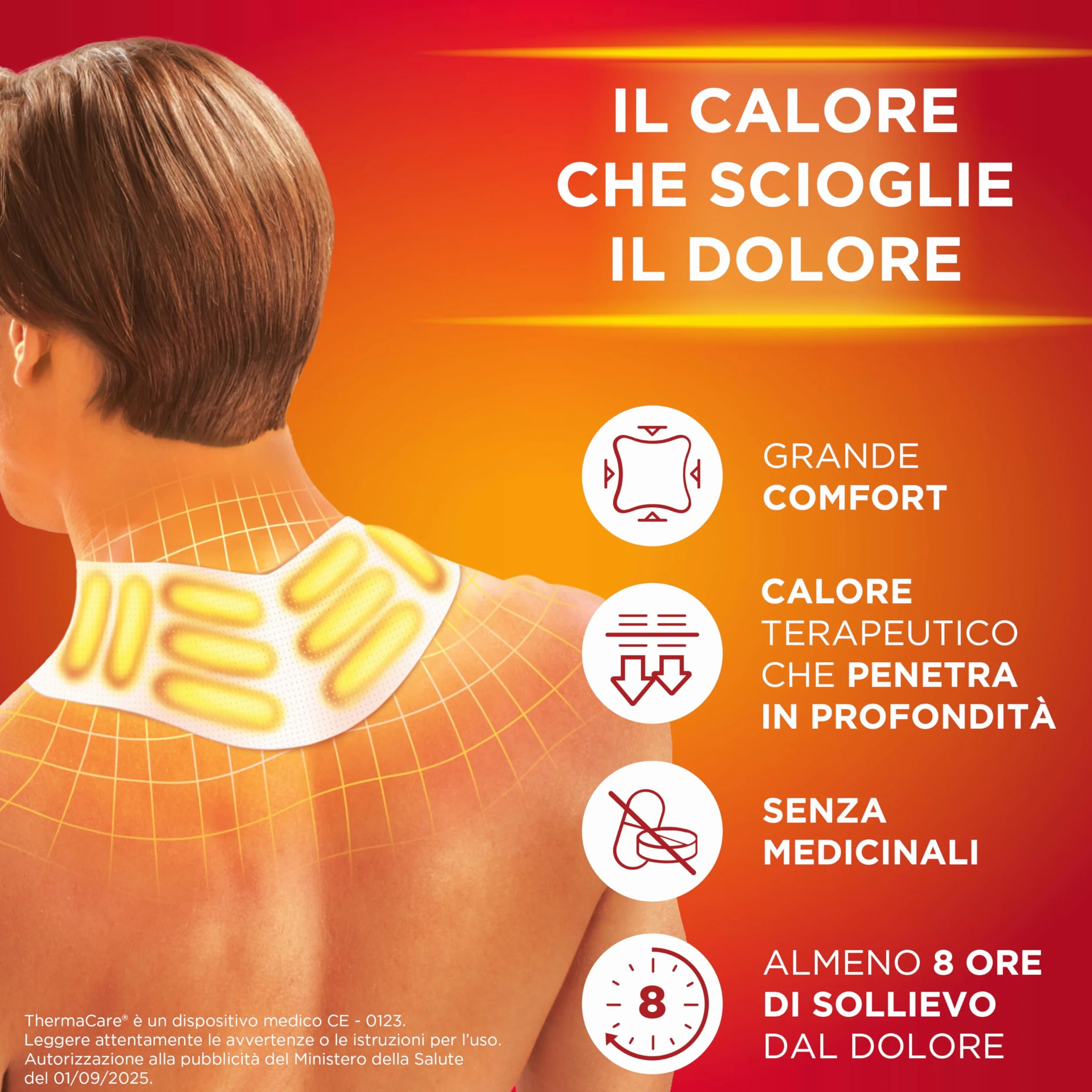 ThermaCare Fasce Autoriscaldanti a Calore Terapeutico 8 Ore, 6 Pezzi per Dolori di Collo Spalla Polso