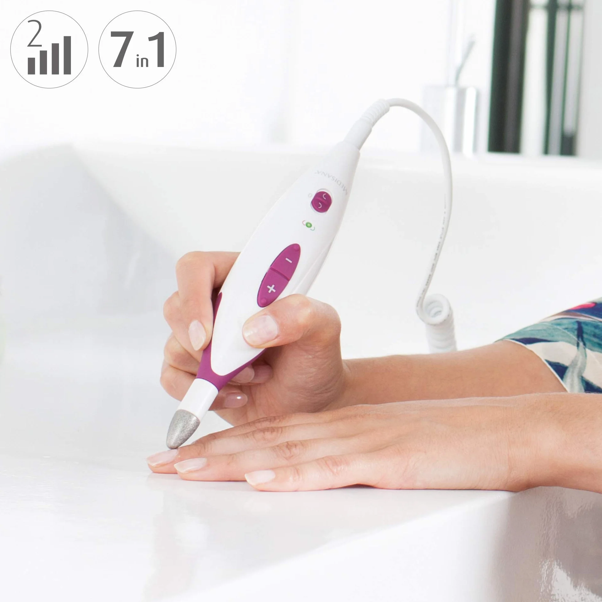 Medisana MP 815 Set Manicure Pedicure Elettrica 7 Accessori 2 Velocità