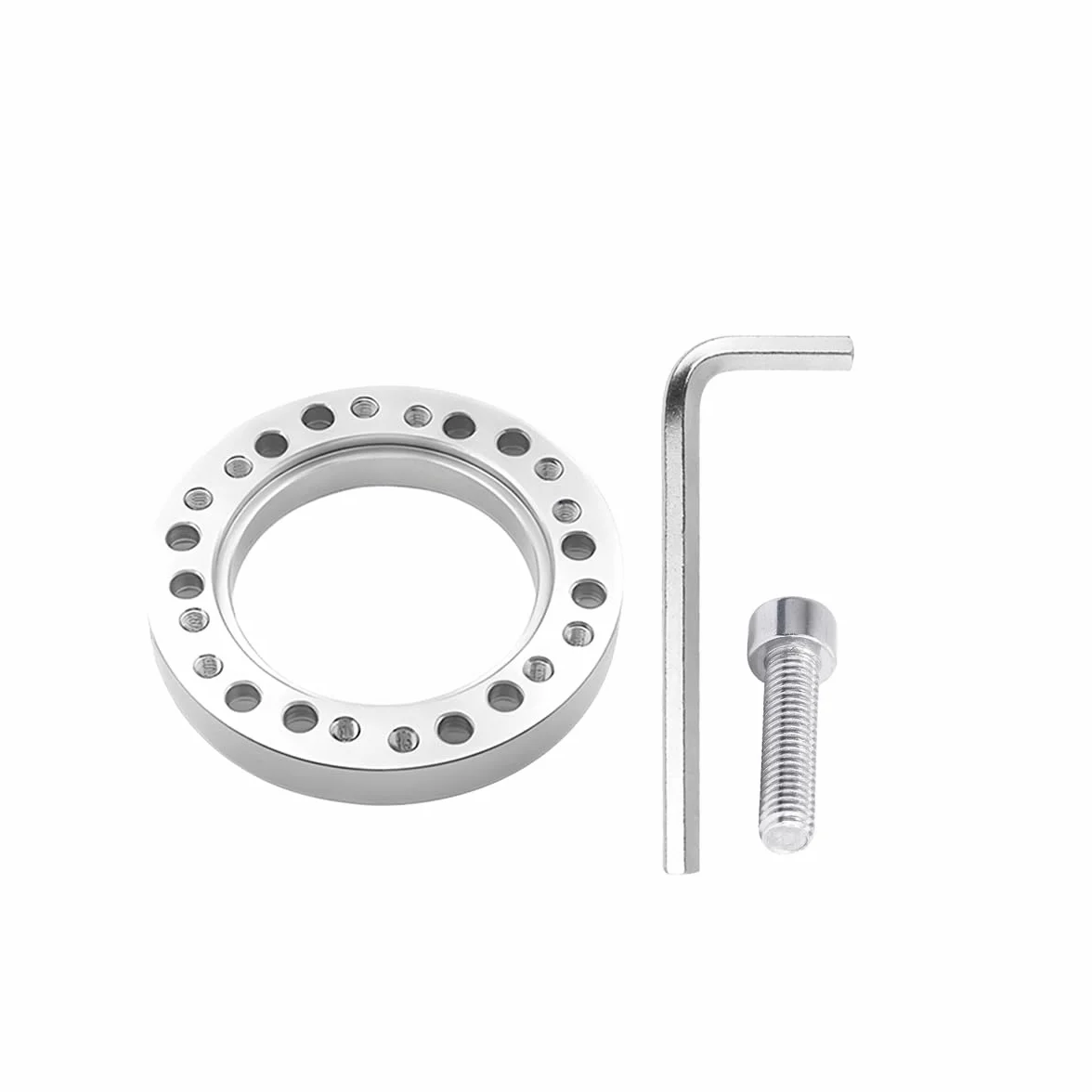 Distanziatore Volante Auto Universale in Alluminio Argento