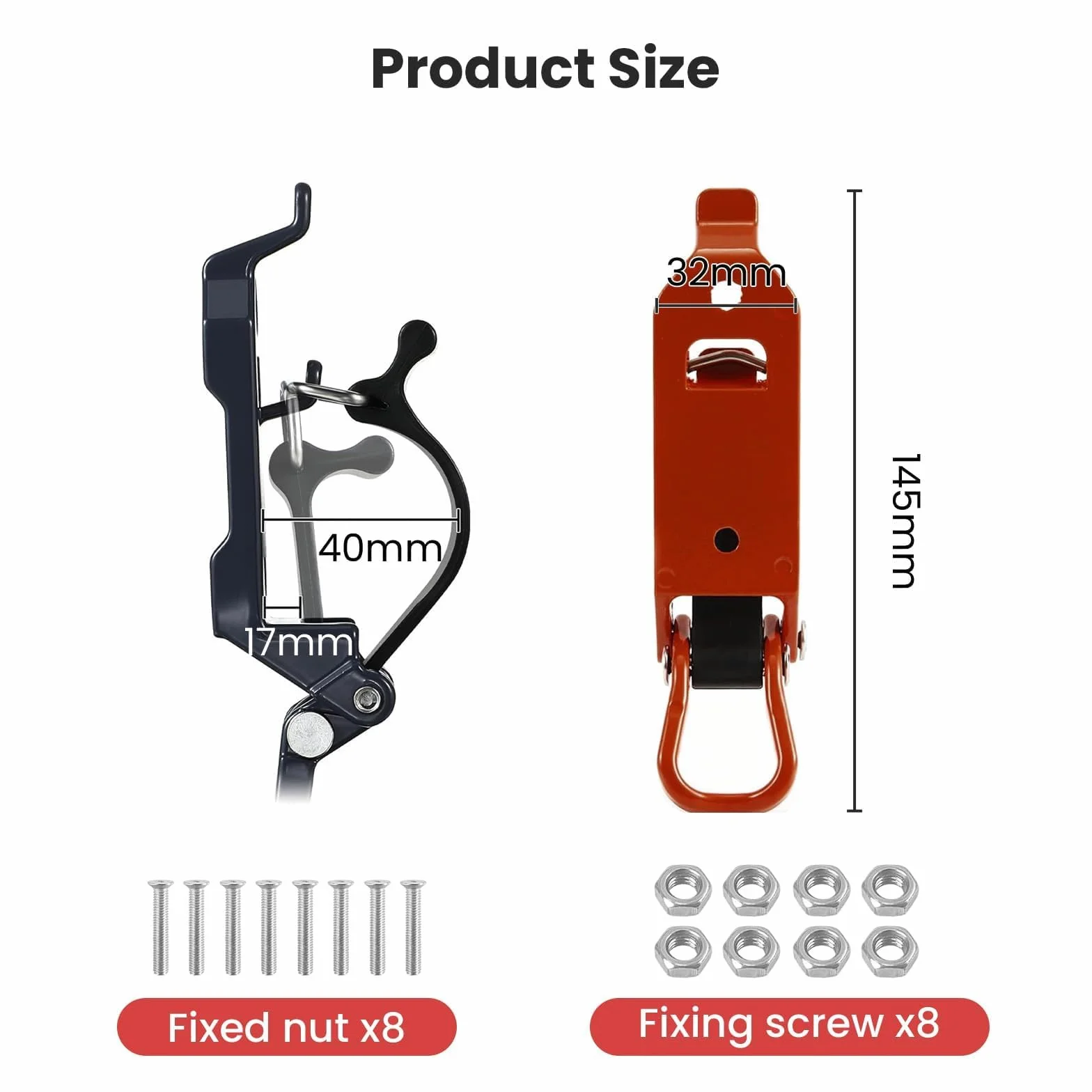 4 supporti per pala, supporto per pala per barre portatutto, accessori per barre portatutto Shovel Mount per Roof Rack, barre portapacchi per pala per barre portatutto barche attrezzature militari