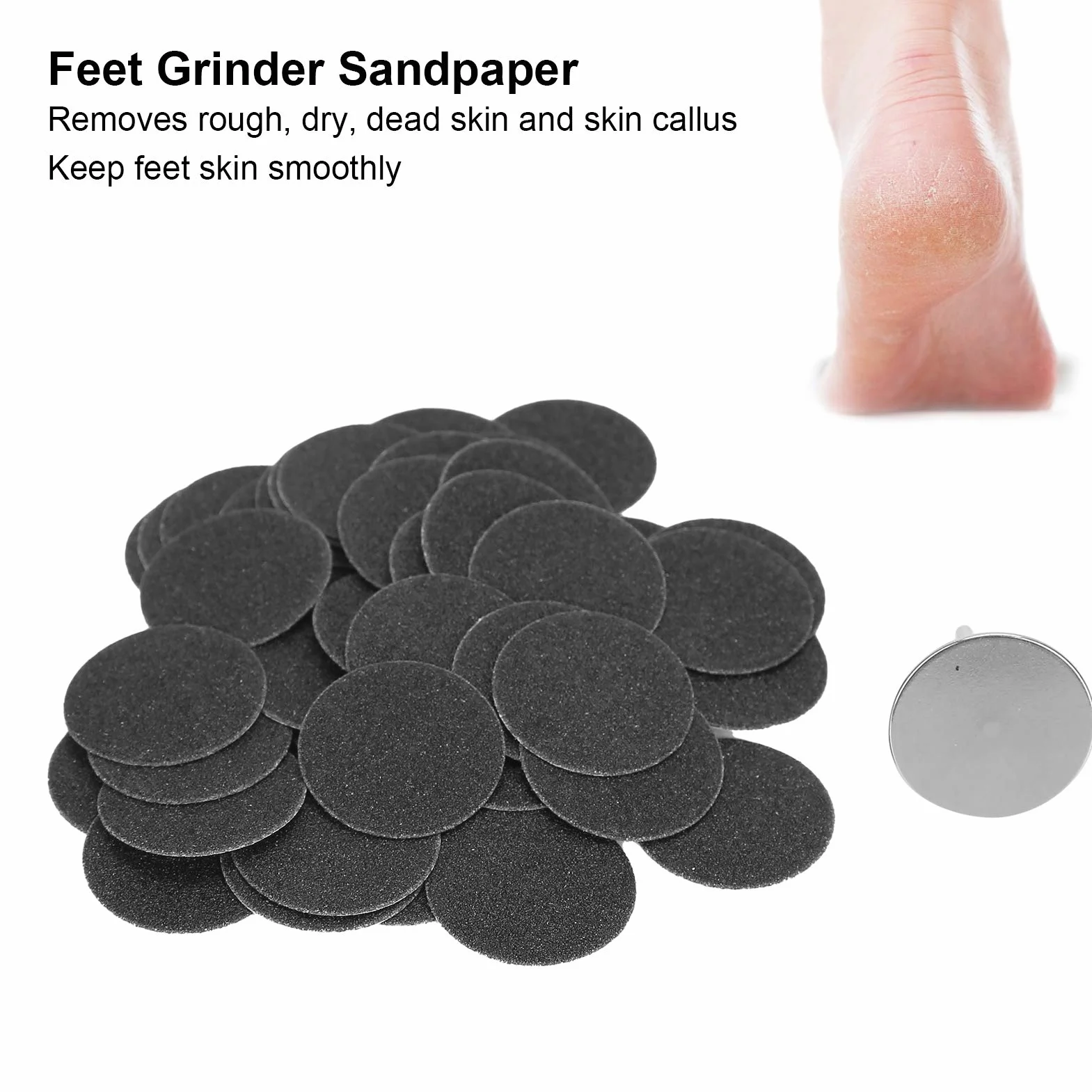 Strumento per pedicure con dischi abrasivi 25mm Carta vetrata per piedi
