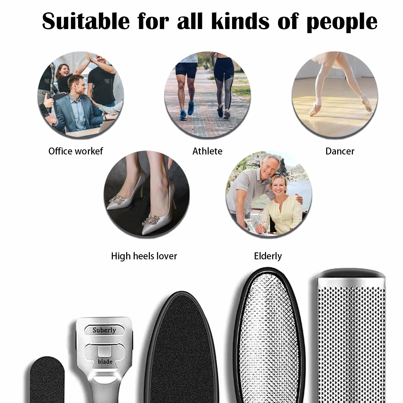 Kit Pedicure Professionale per Rimuovere la Pelle Morta, Cura dei Piedi