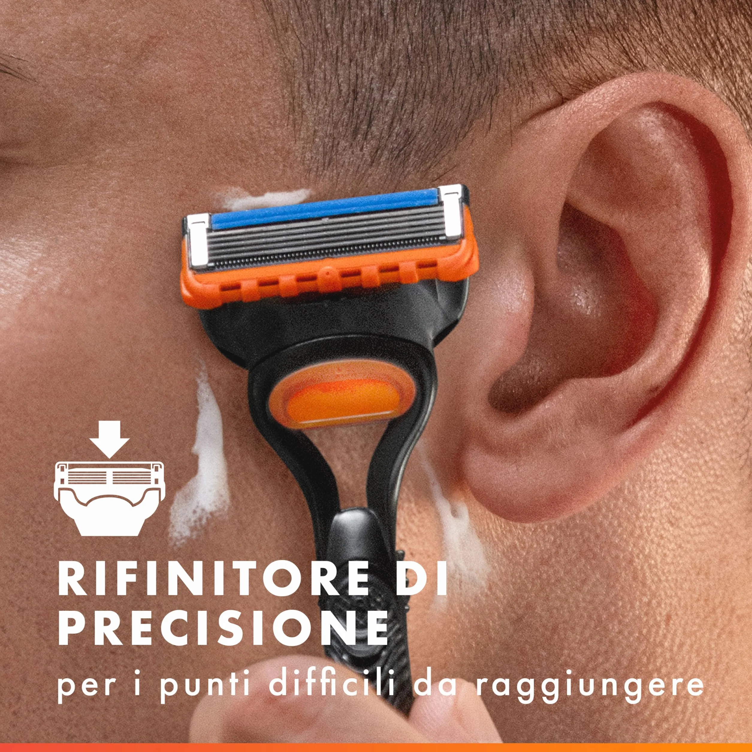 Gillette Fusion 5 Lamette di Ricambio 12 Pezzi con Striscia Lubrificante 6 Lame Rasatura Profonda