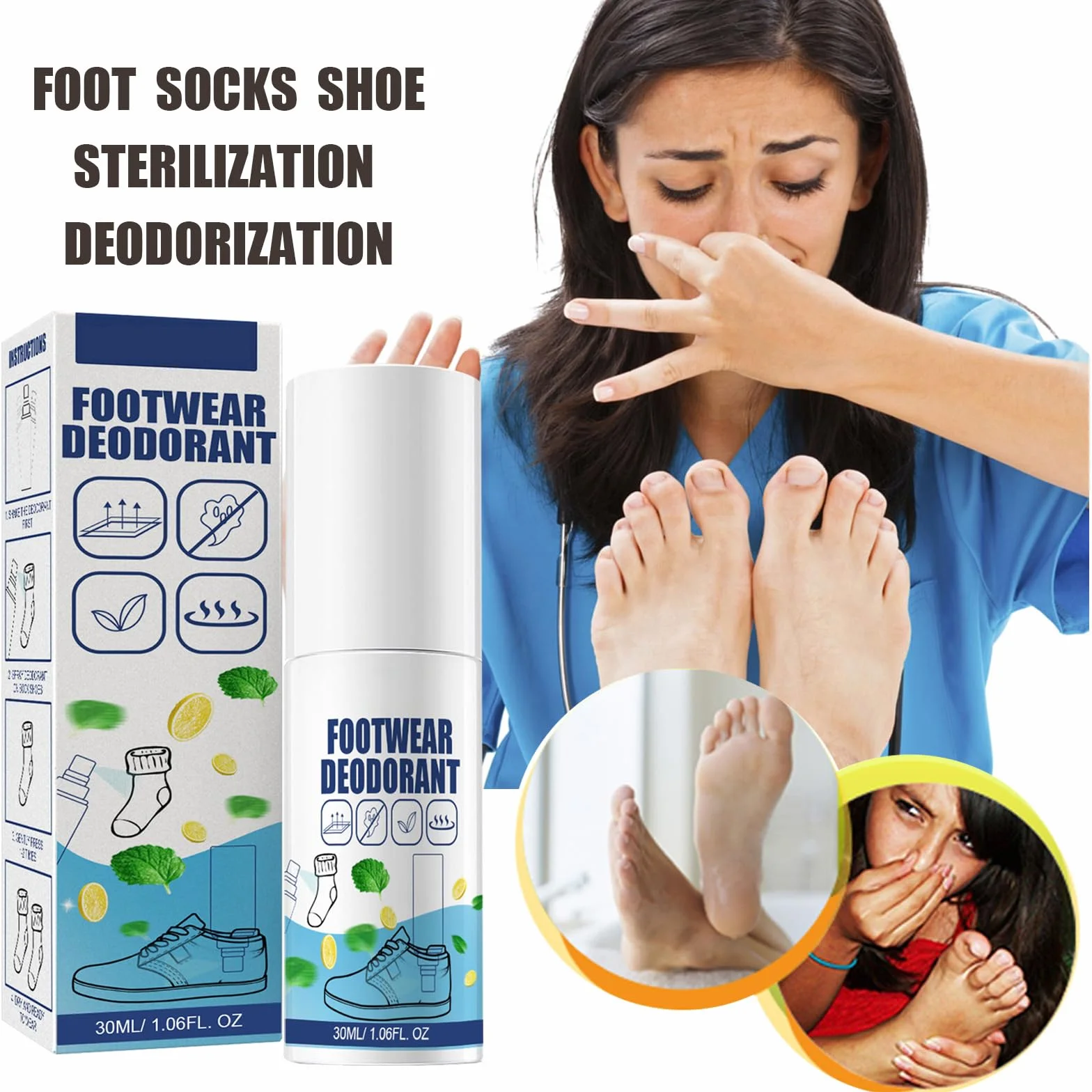 Deodorante Spray Antiodore Per Scarpe Elimina Odore Extra Forte