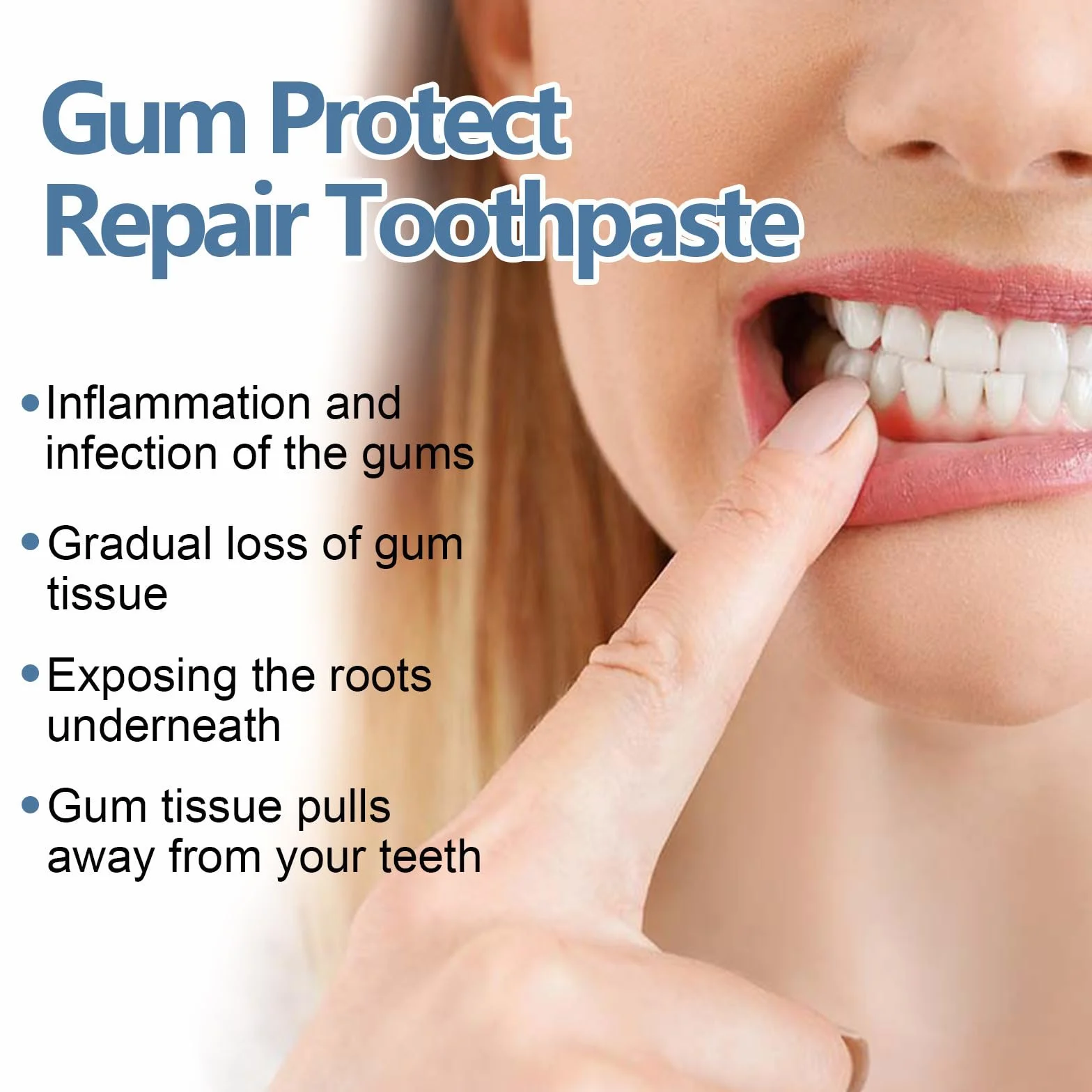 Gel per terapia gengivale Teeth Repair, riparazione recessioni gengivali, respiro fresco, pulizia profonda gengive, Protect Gums Oral Care
