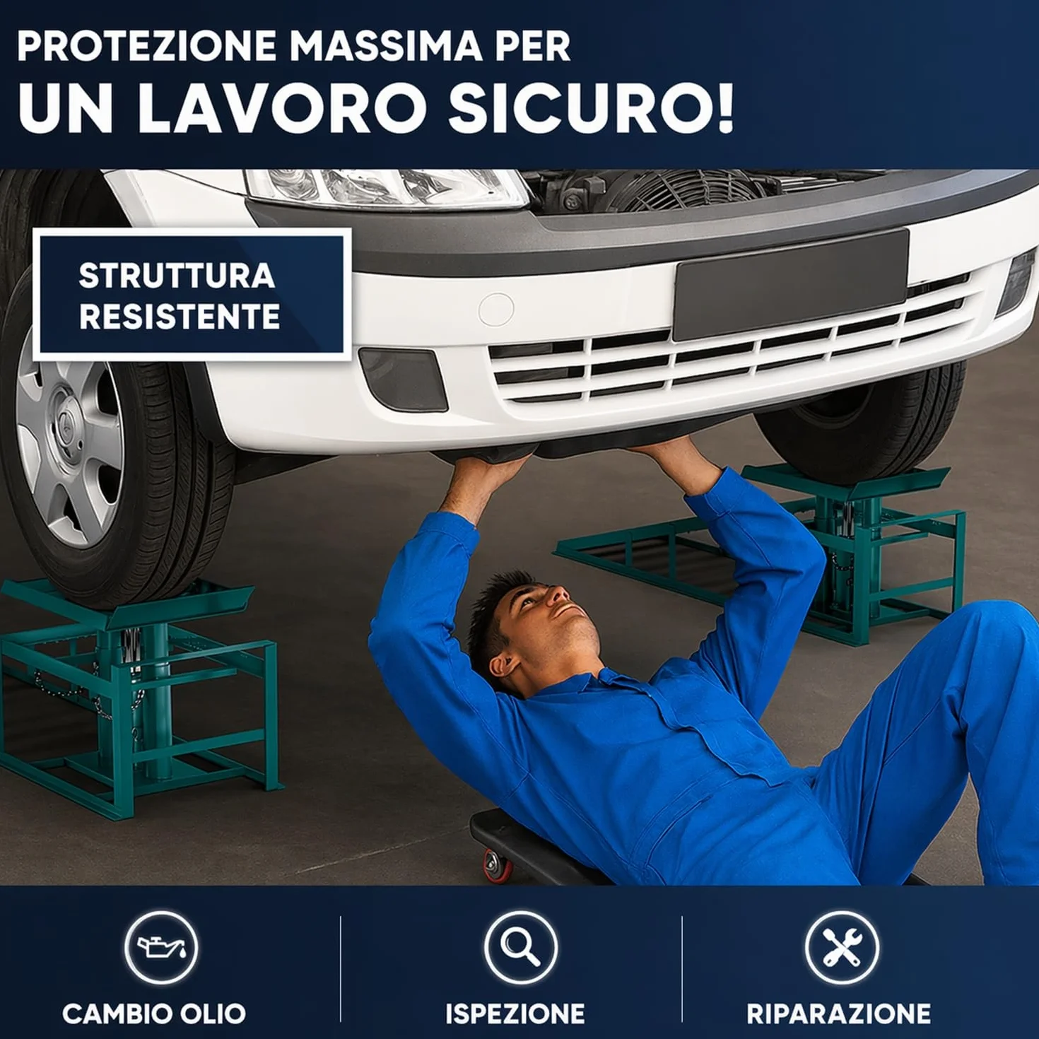 TANIASHOP Set 2 Rampe Carrabili con Martinetto Idraulico Auto Max 3000Kg Regolabili Sollevamento 305-370 mm Piattaforma Antiscivolo per Manutenzione Auto Furgoni Officina