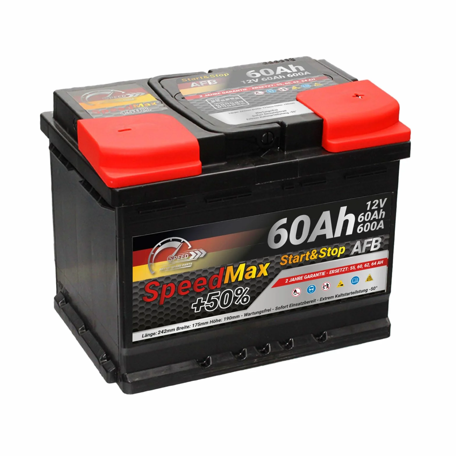 SMC bateria Auto 60Ah AFB Speed Max 600A 12V L2 Start&Stop 242x175x190 mm EFB