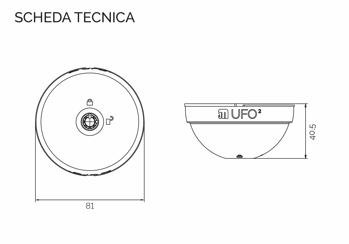 UFO MERONI SERRATURE Ufo2 Serratura Antiscasso Alta Sicurezza Furgoni Veicoli Commerciali Leggeri (2 Pezzi)