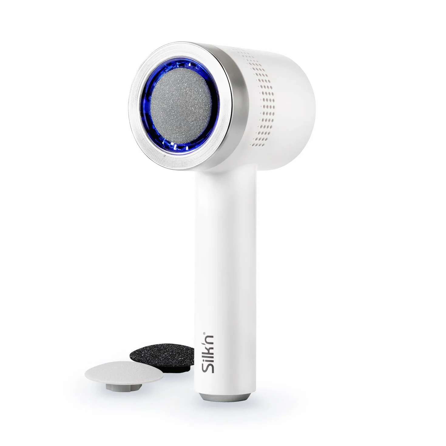 Silk'n VacuPedi elektryczny usuwacz modzeli - Zestaw do pedicure z systemem próżniowym, srebrny, USB-C